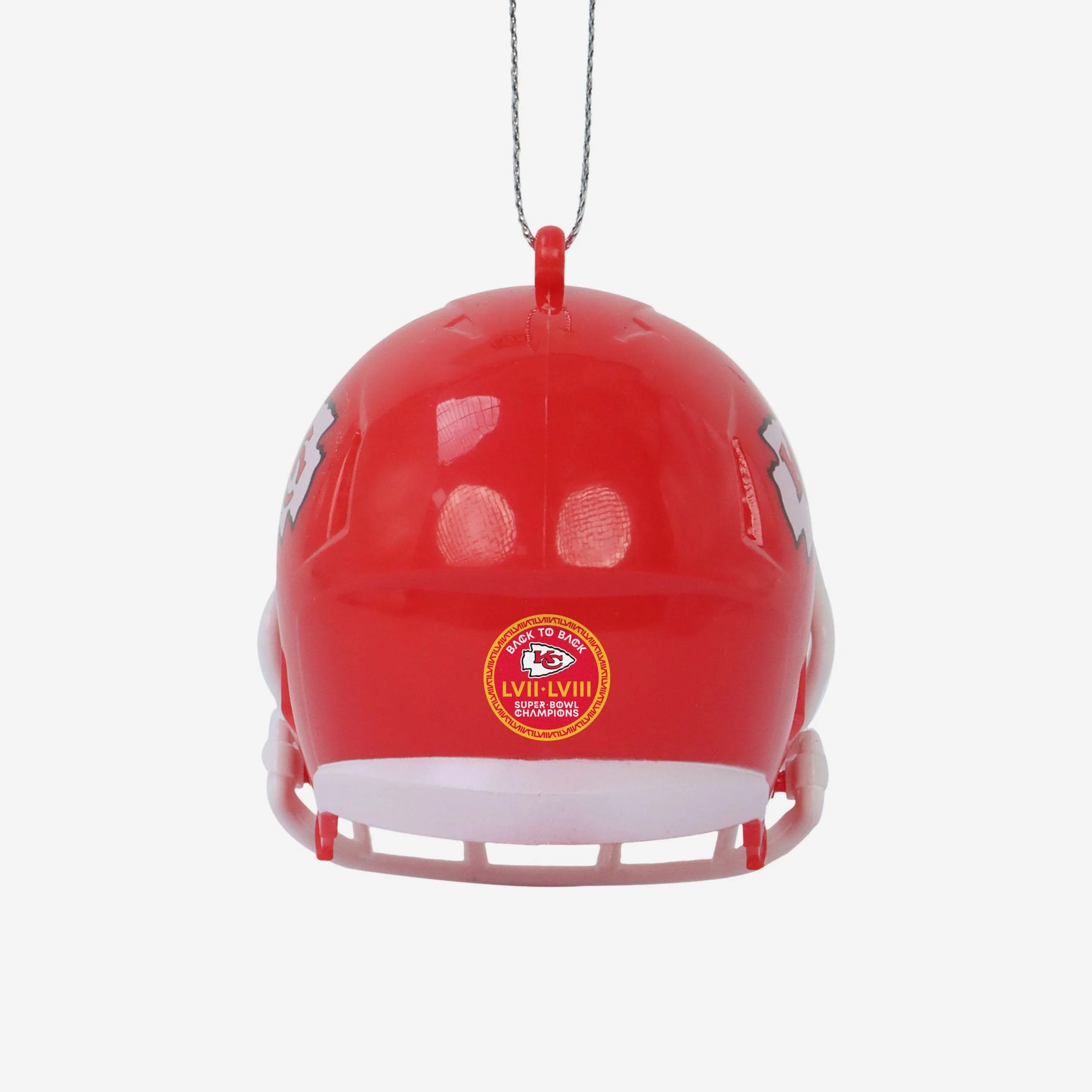 Kansas City Chiefs Super Bowl LVIII Champions Resin Football Helmet Ornament - Image 3