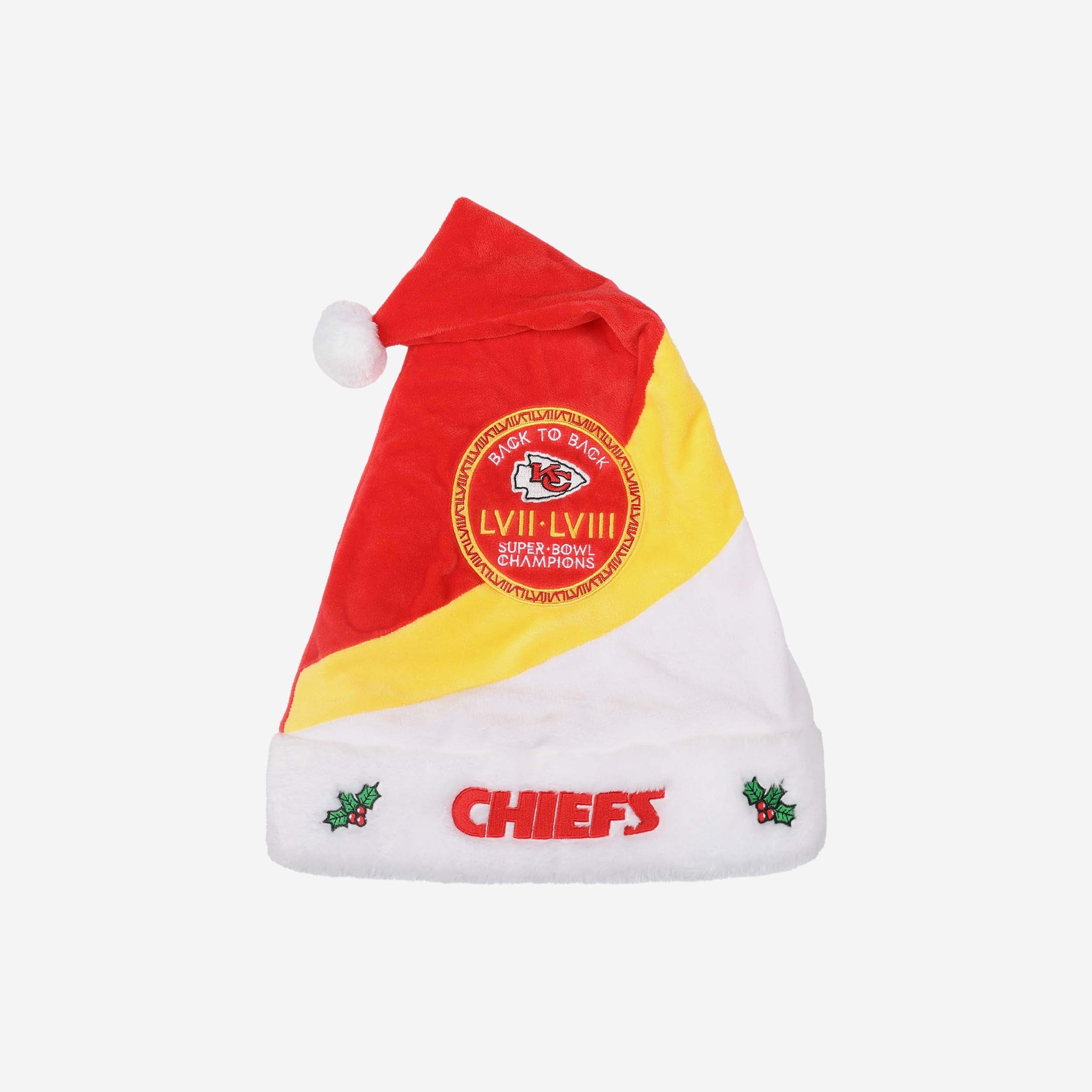Kansas City Chiefs Super Bowl LVIII Champions Santa Hat