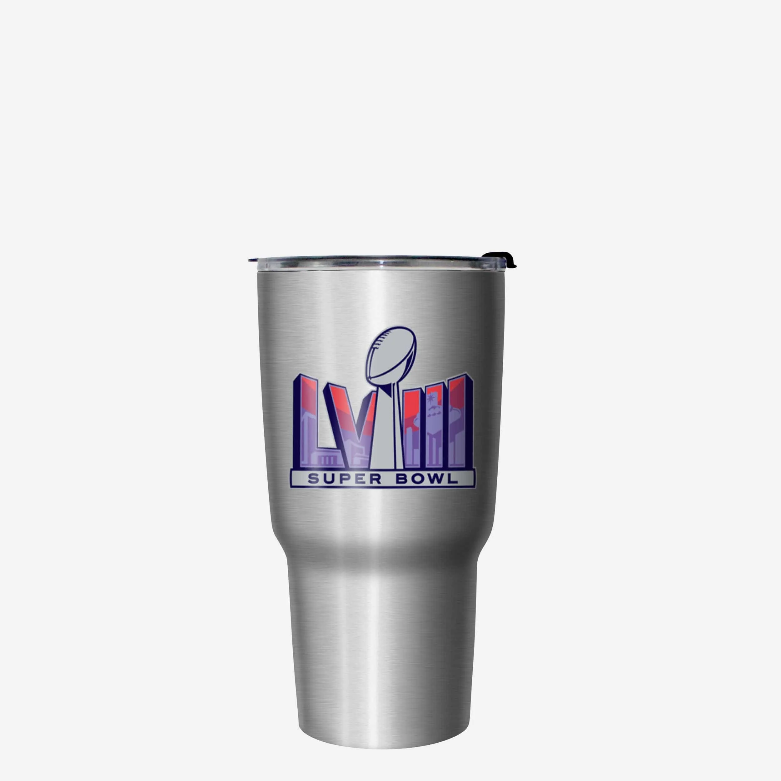 Kansas City Chiefs Super Bowl LVIII Silver 27 oz Stainless Steel Tumbler - Image 2