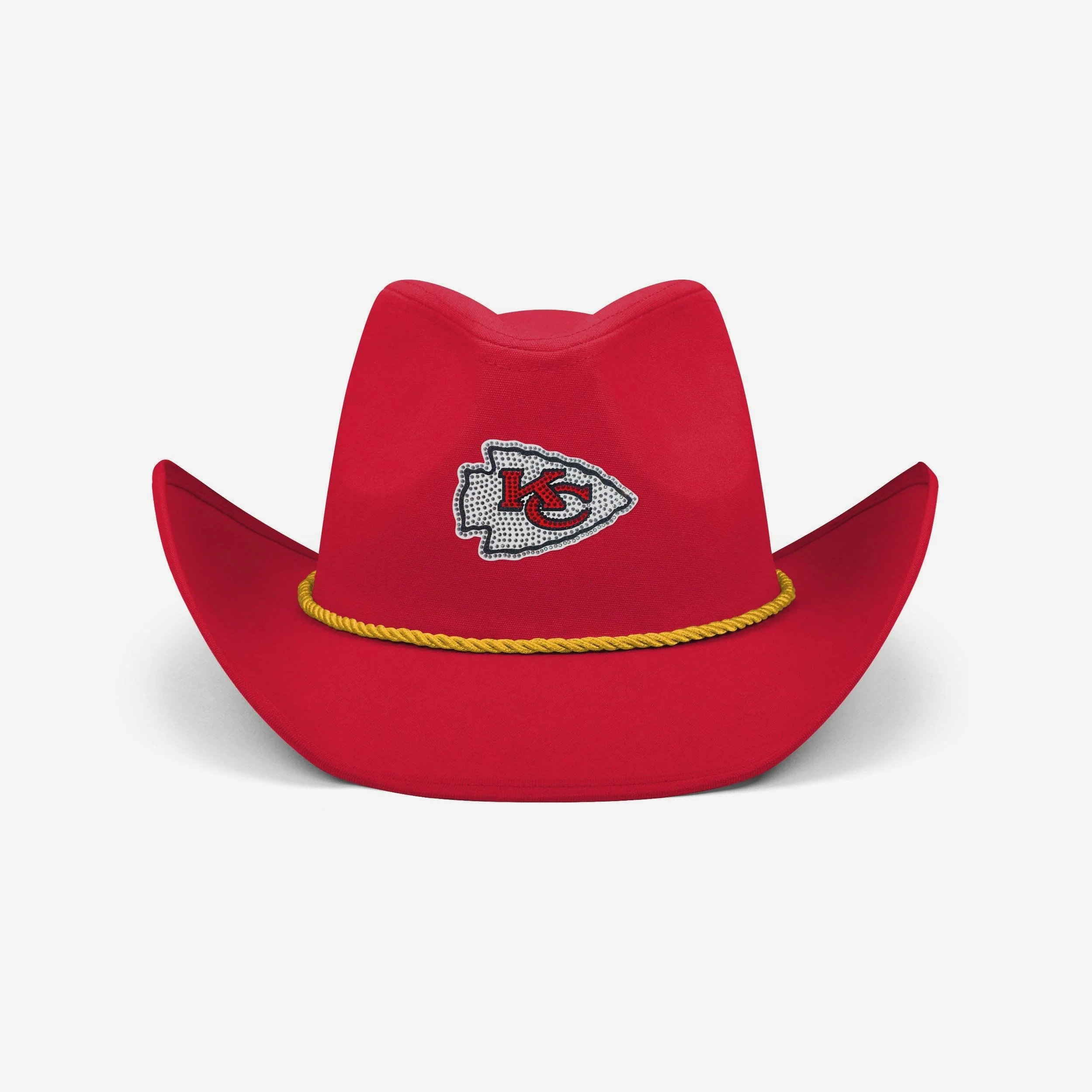 Kansas City Chiefs Team Color Rhinestone Logo Cowboy Hat - Image 3