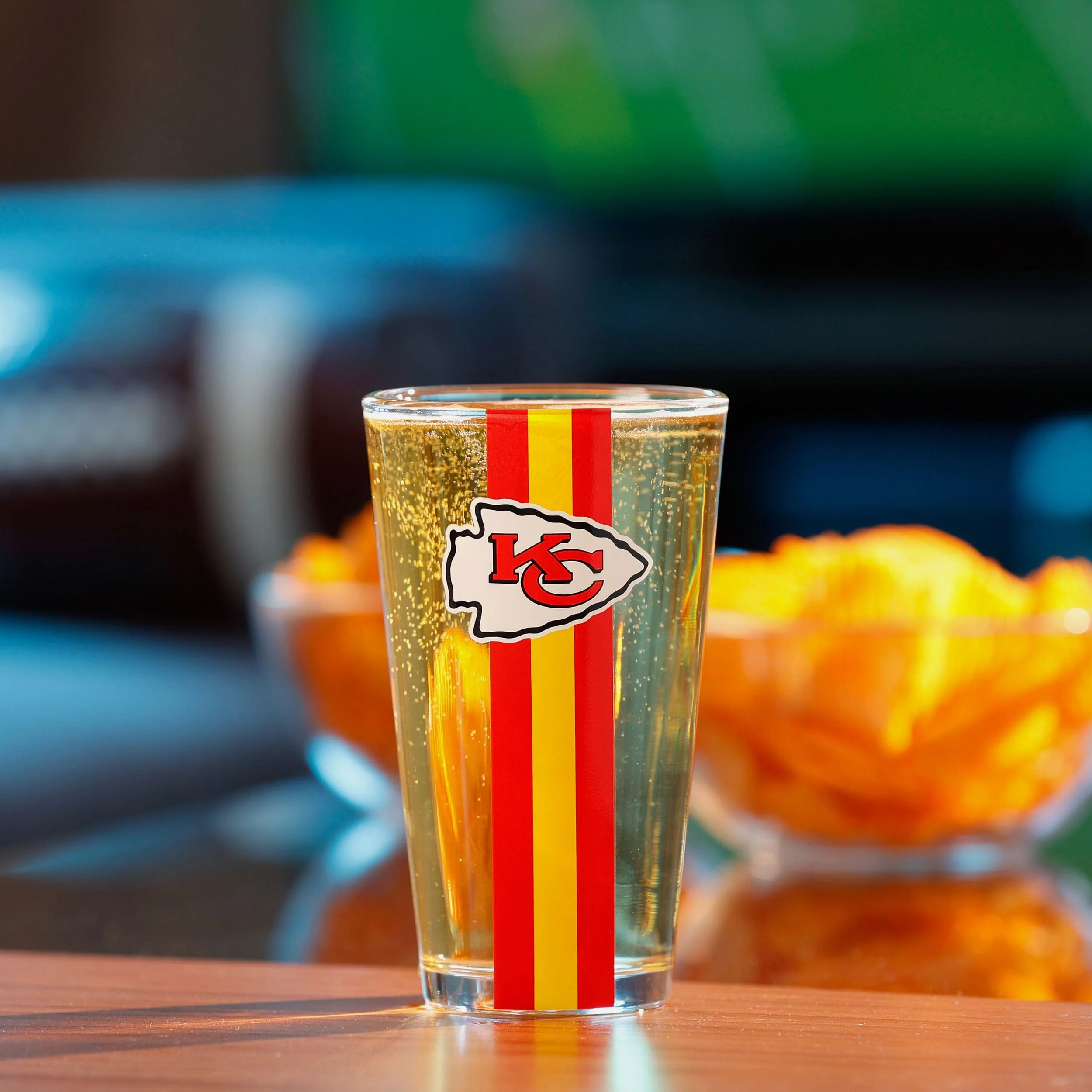 Kansas City Chiefs Team Stripe Pint Glass - Image 2