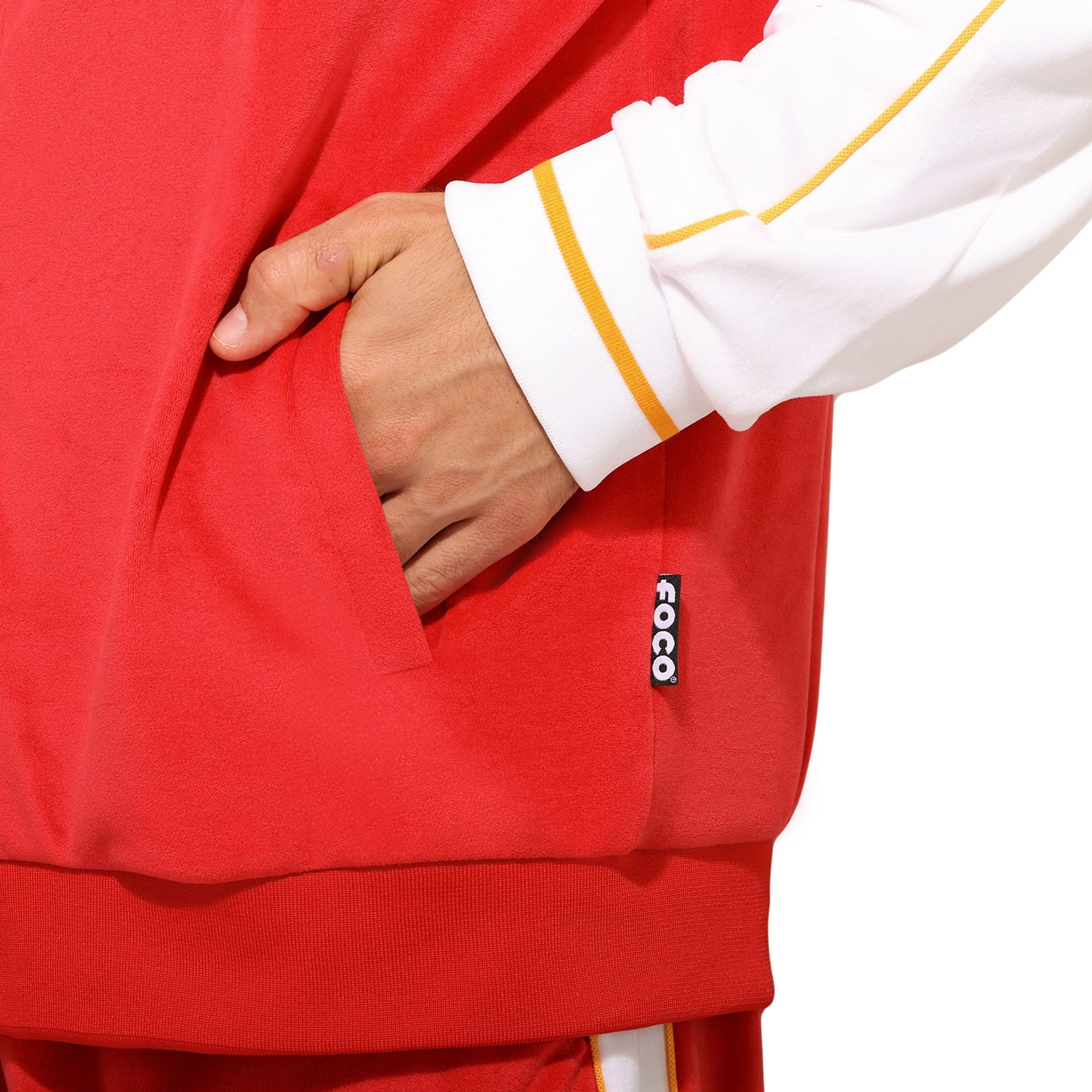 Kansas City Chiefs Two Tone Velour Zip Up Top - Image 4
