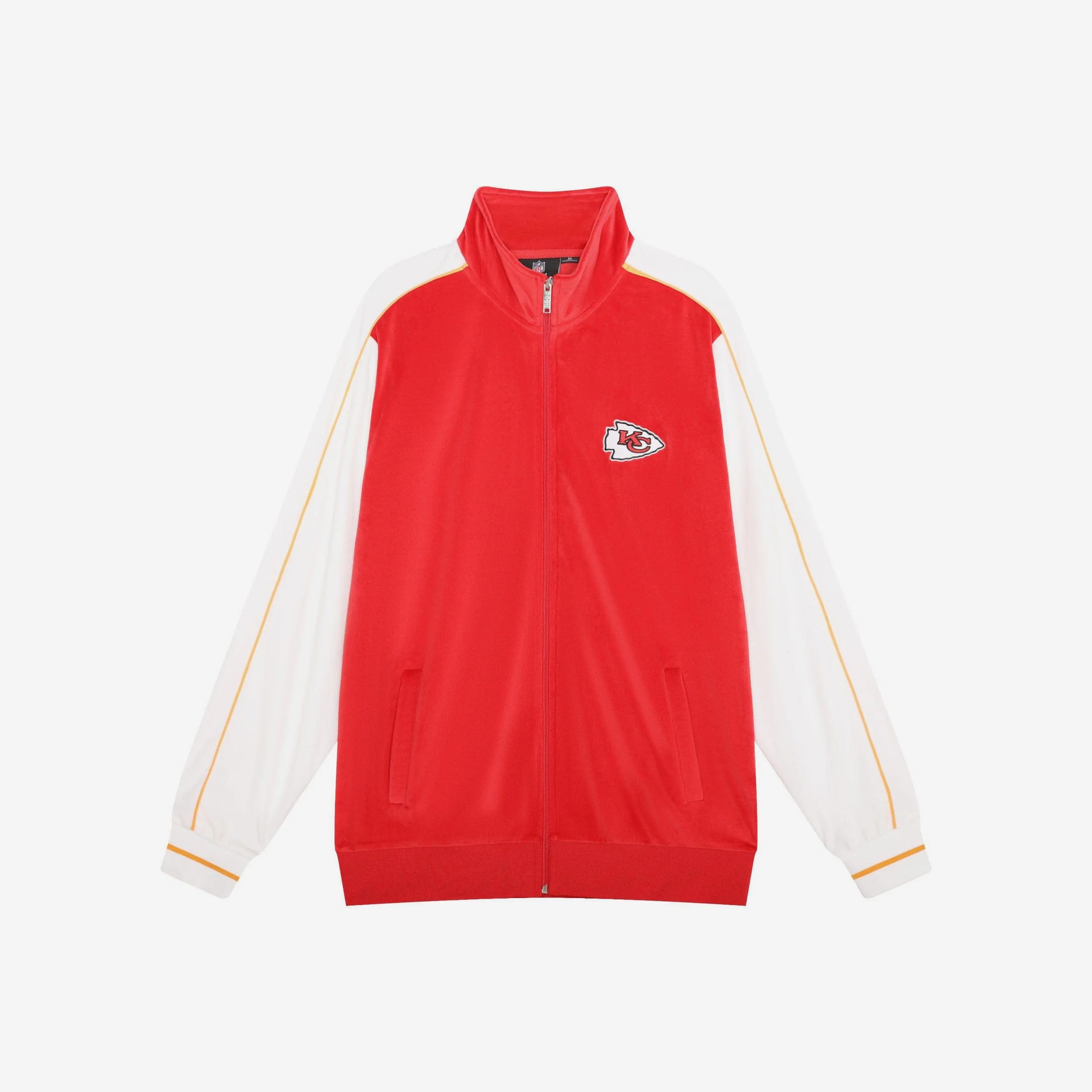 Kansas City Chiefs Two Tone Velour Zip Up Top - Image 6