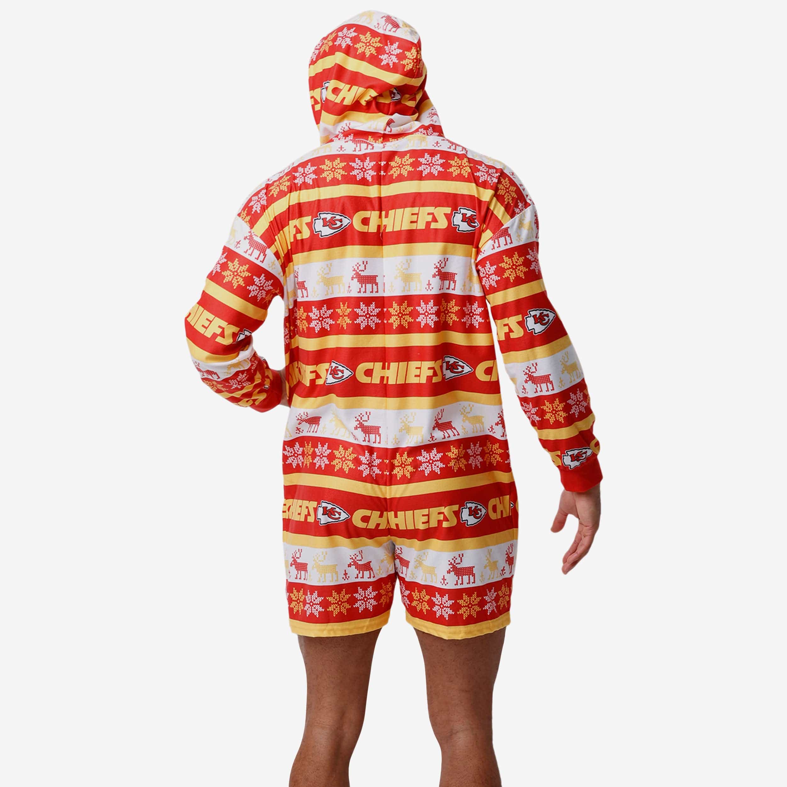 Kansas City Chiefs Ugly Short One Piece Pajamas - Image 2
