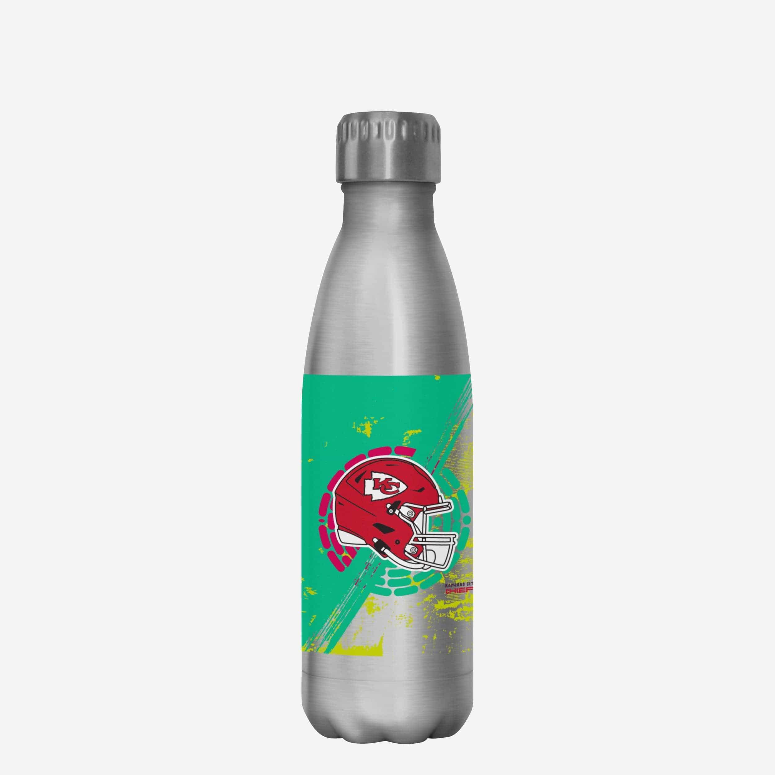 Kansas City Chiefs vs Philadelphia Eagles Super Bowl LIX Silver 17 oz Stainless Steel Bottle - Image 3