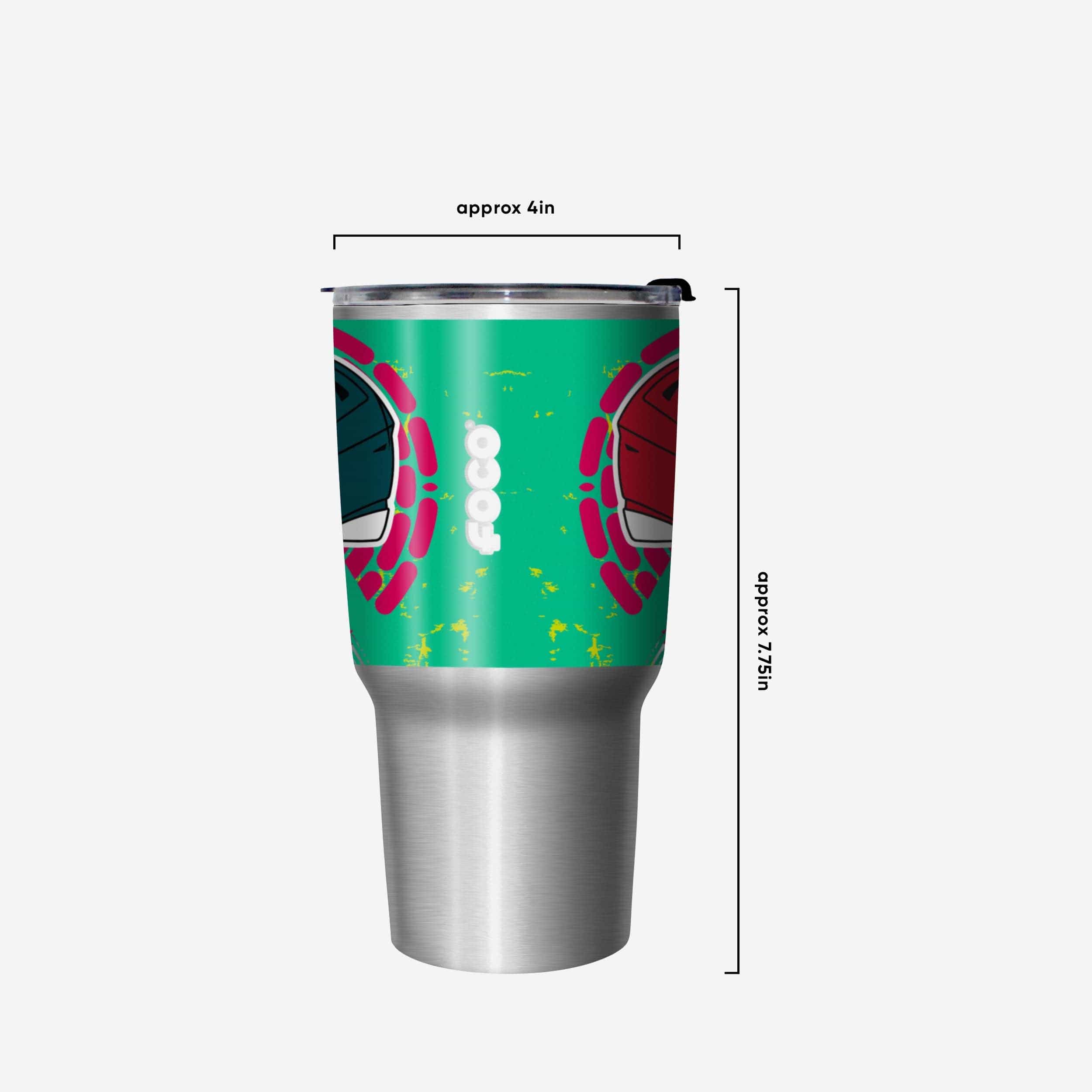 Kansas City Chiefs vs Philadelphia Eagles Super Bowl LIX Silver 27 oz Stainless Steel Tumbler - Image 4