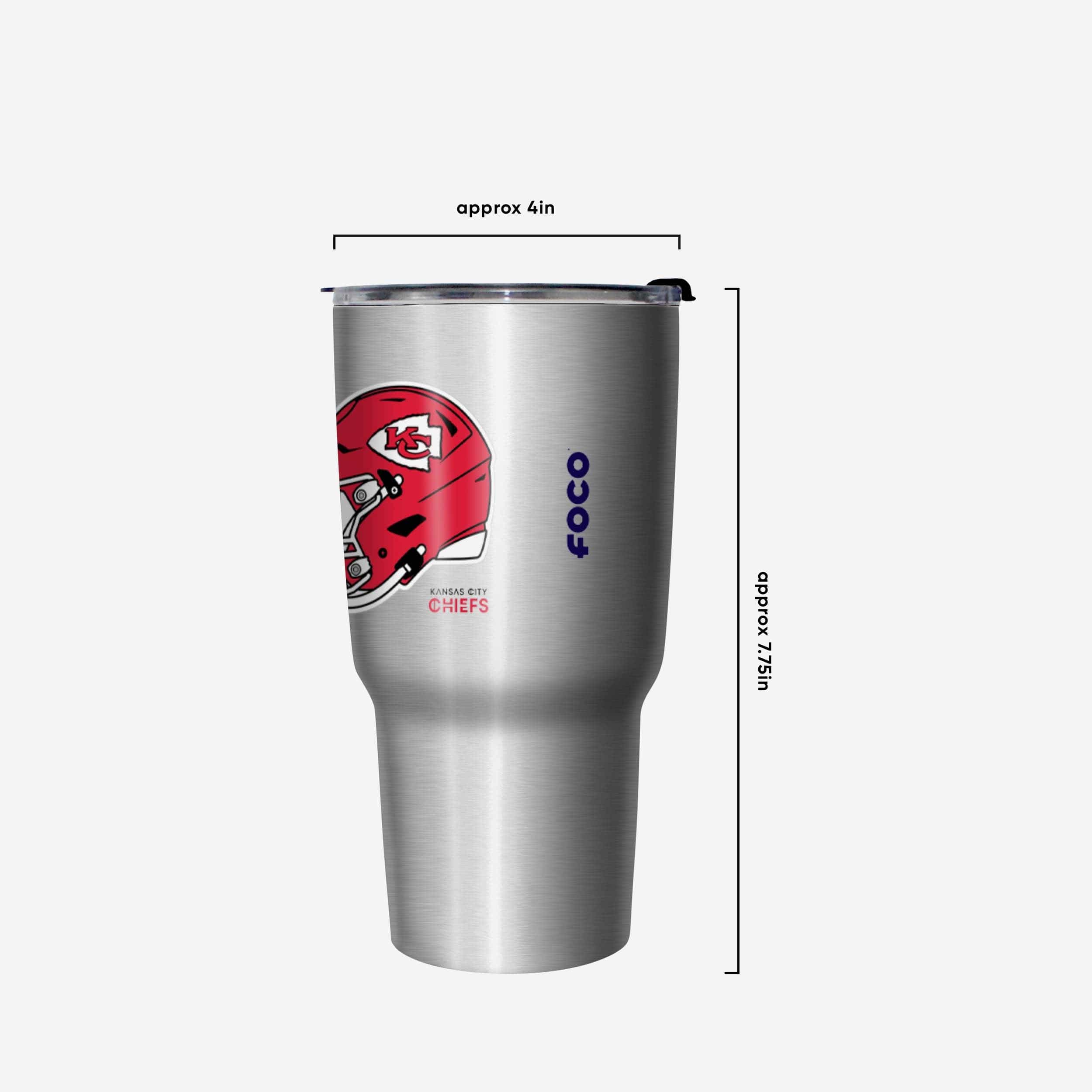 Kansas City Chiefs vs San Francisco 49ers Super Bowl LVIII Silver 27 oz Stainless Steel Tumbler - Image 4