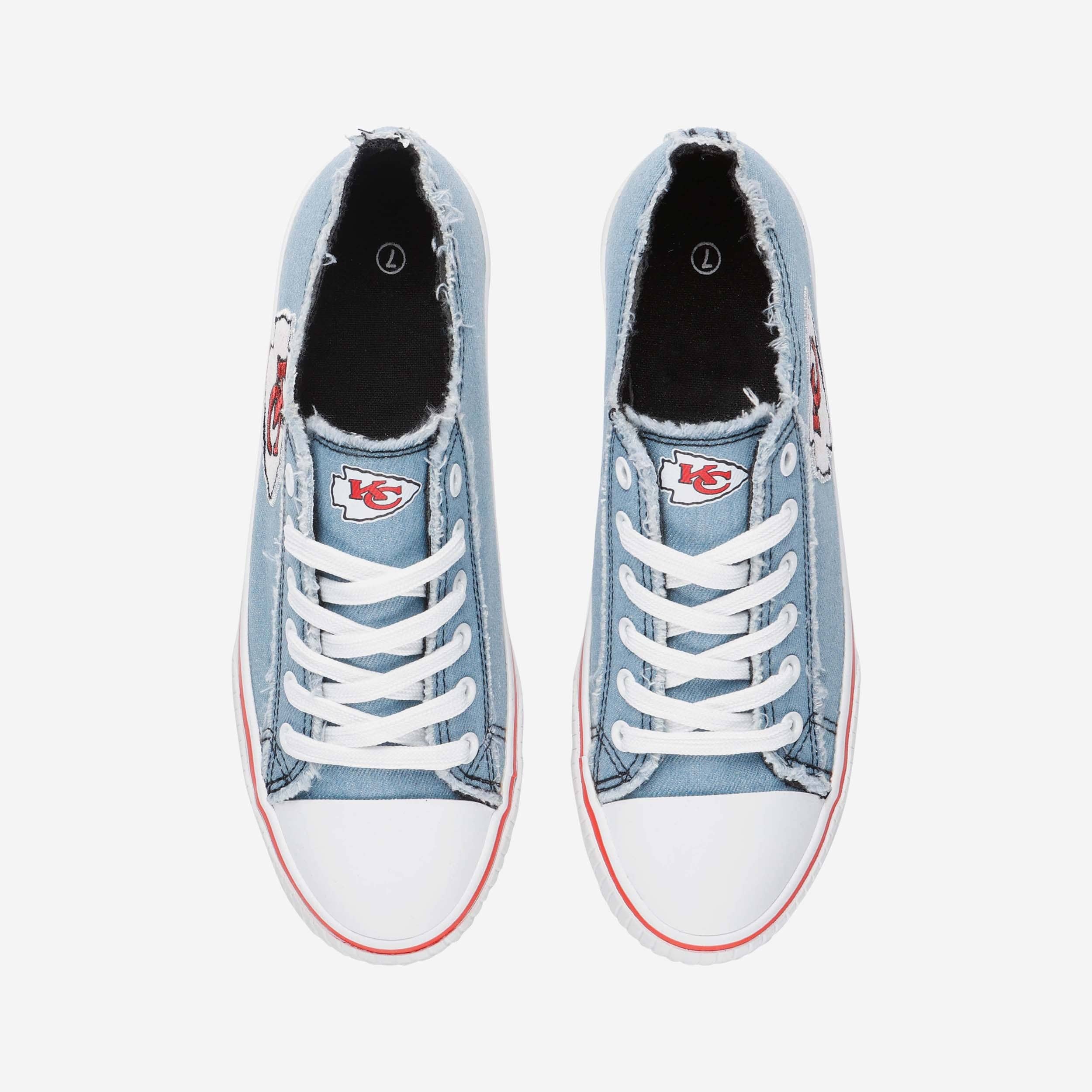 Kansas City Chiefs Womens Denim Low Top Canvas Shoe - Image 5