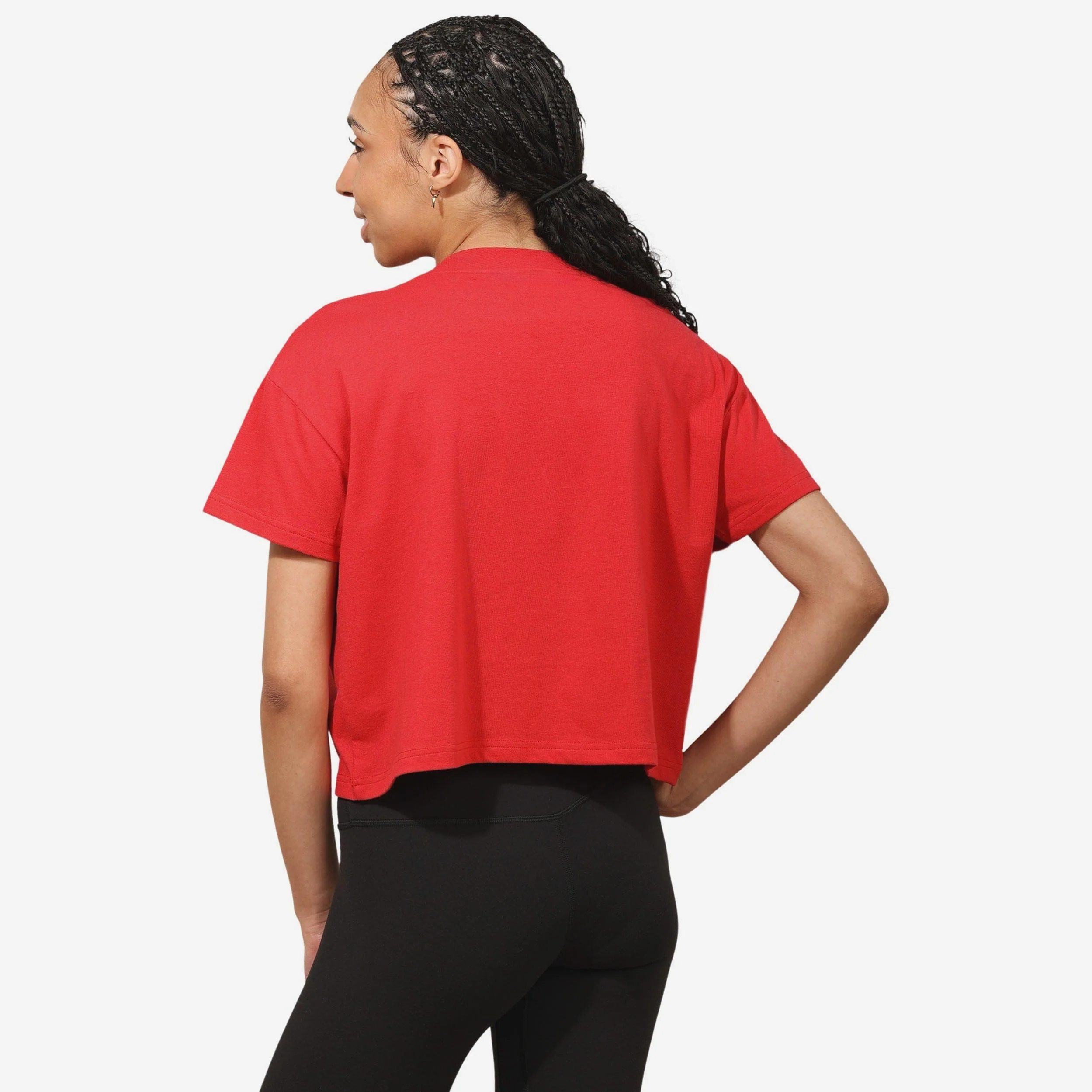 Kansas City Chiefs Womens Rhinestone Logo Crop Top - Image 3