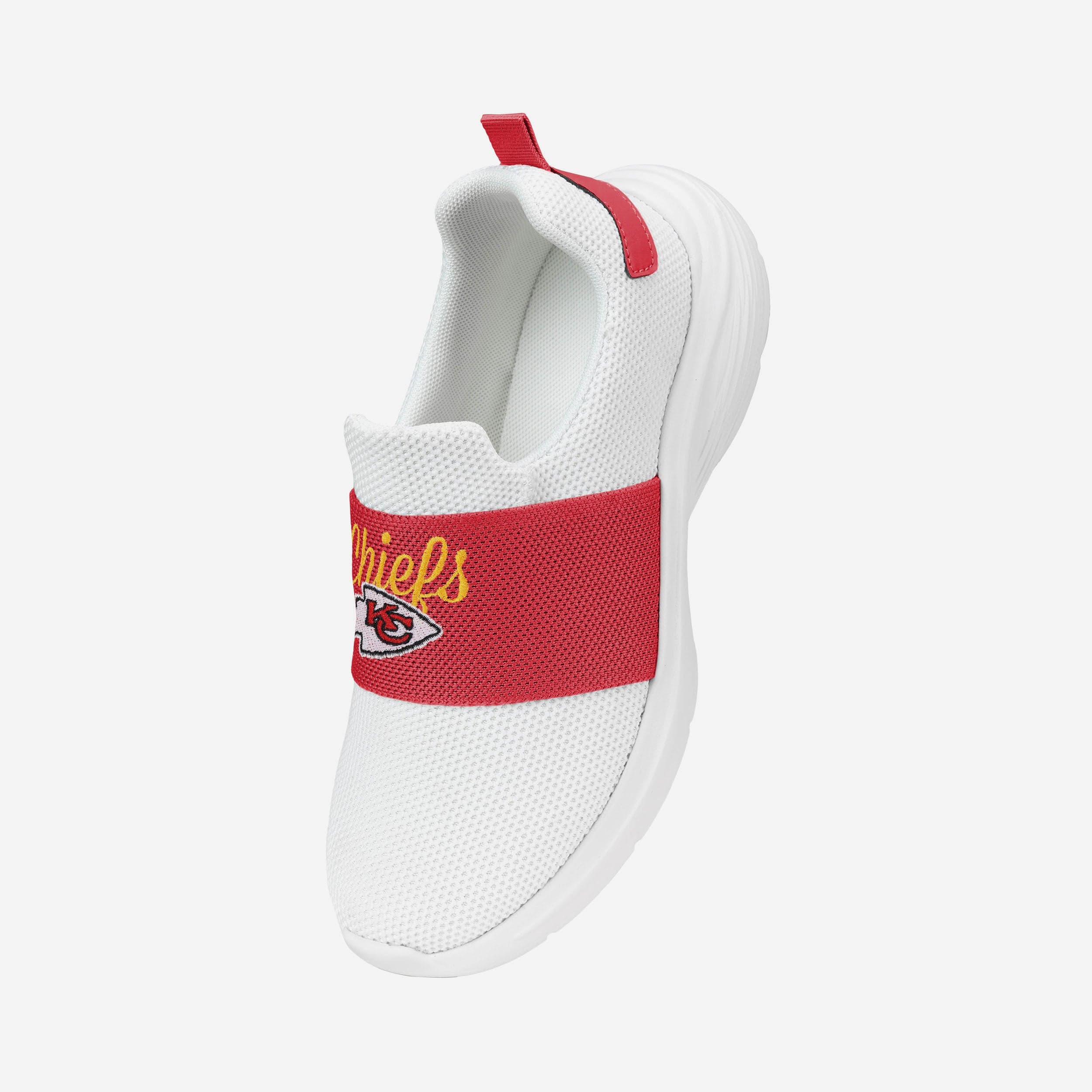 Kansas City Chiefs Womens Script Wordmark White Slip On Sneakers - Image 2