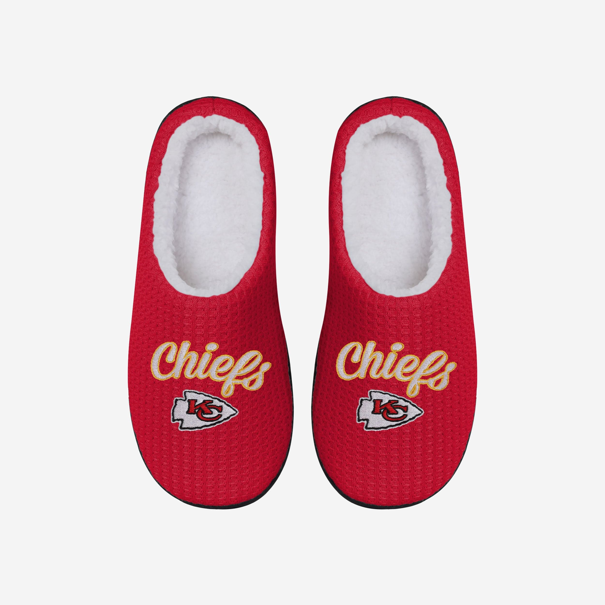Kansas City Chiefs Womens Sherpa Lined Memory Foam Slipper - Image 2
