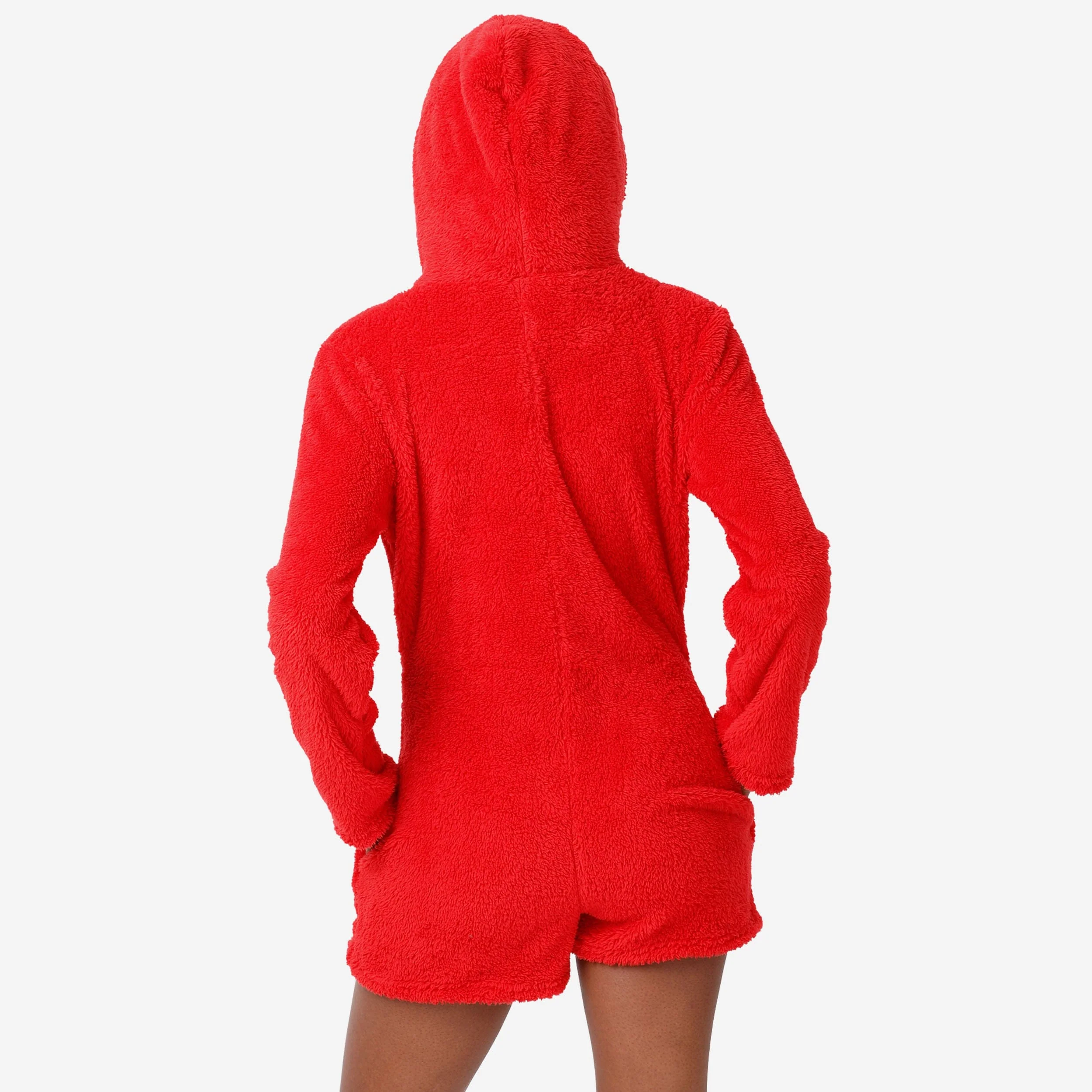 Kansas City Chiefs Womens Short Cozy One Piece Pajamas - Image 2