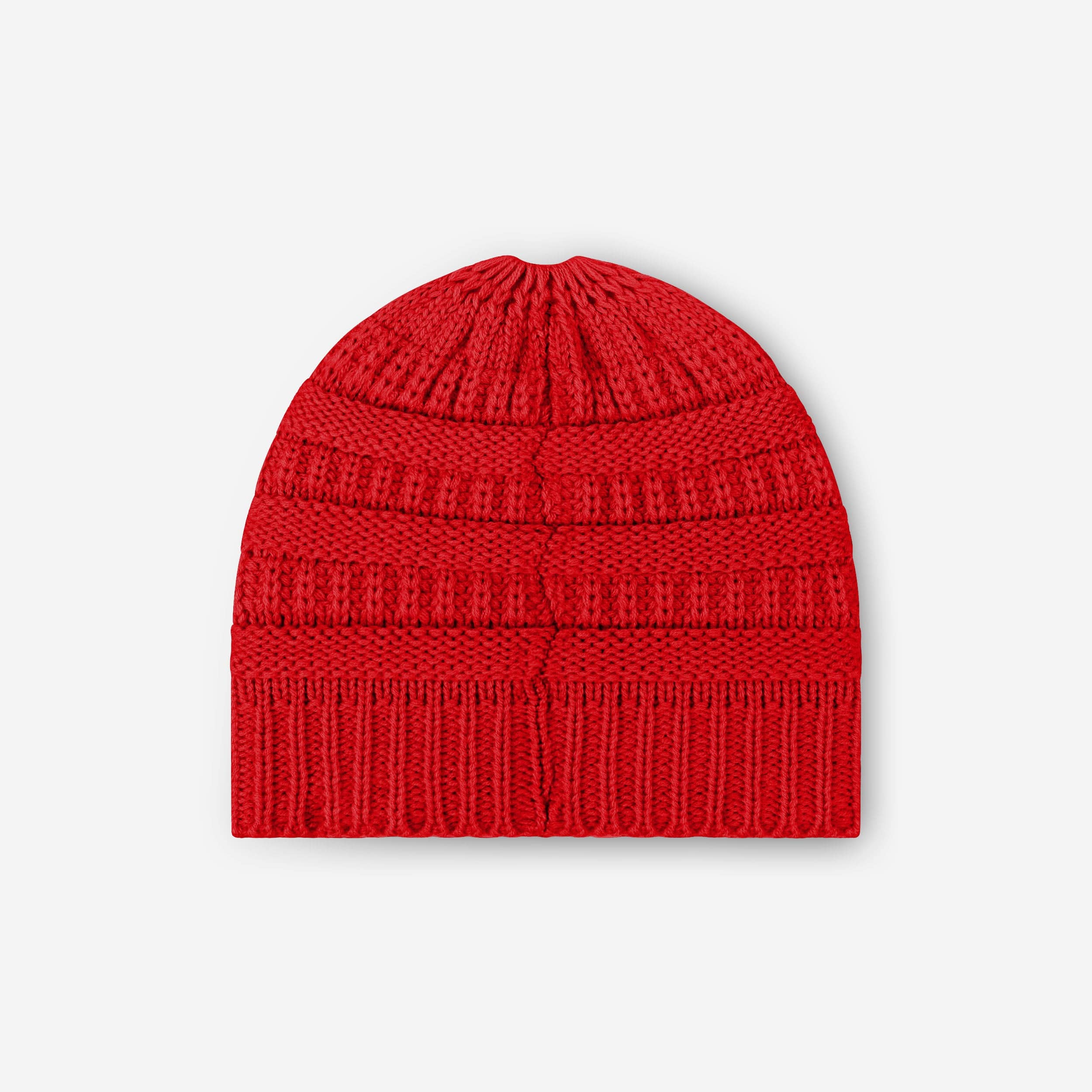 Kansas City Chiefs Womens Solid Ponytail Beanie - Image 2