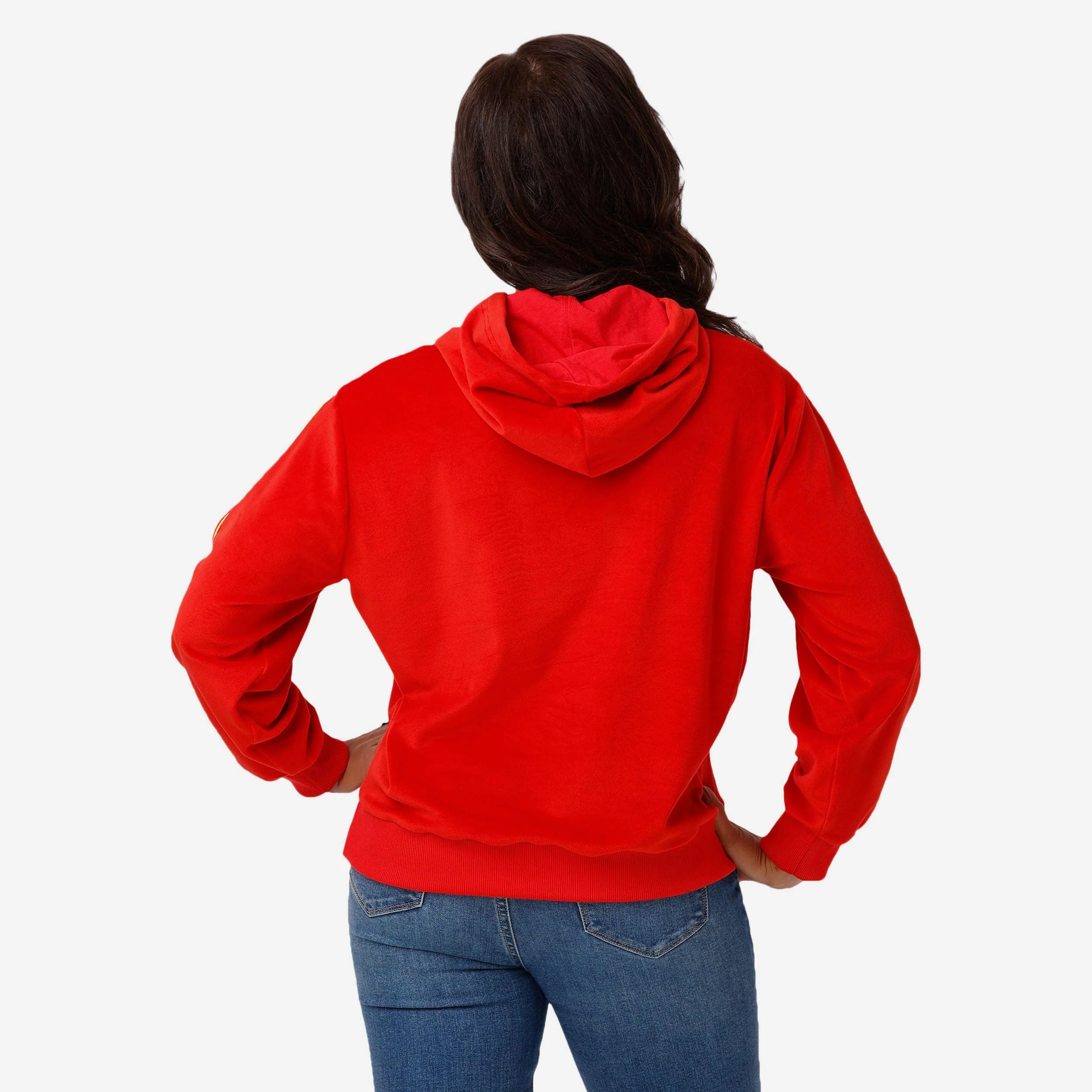 Kansas City Chiefs Womens Velour Hooded Sweatshirt - Image 2