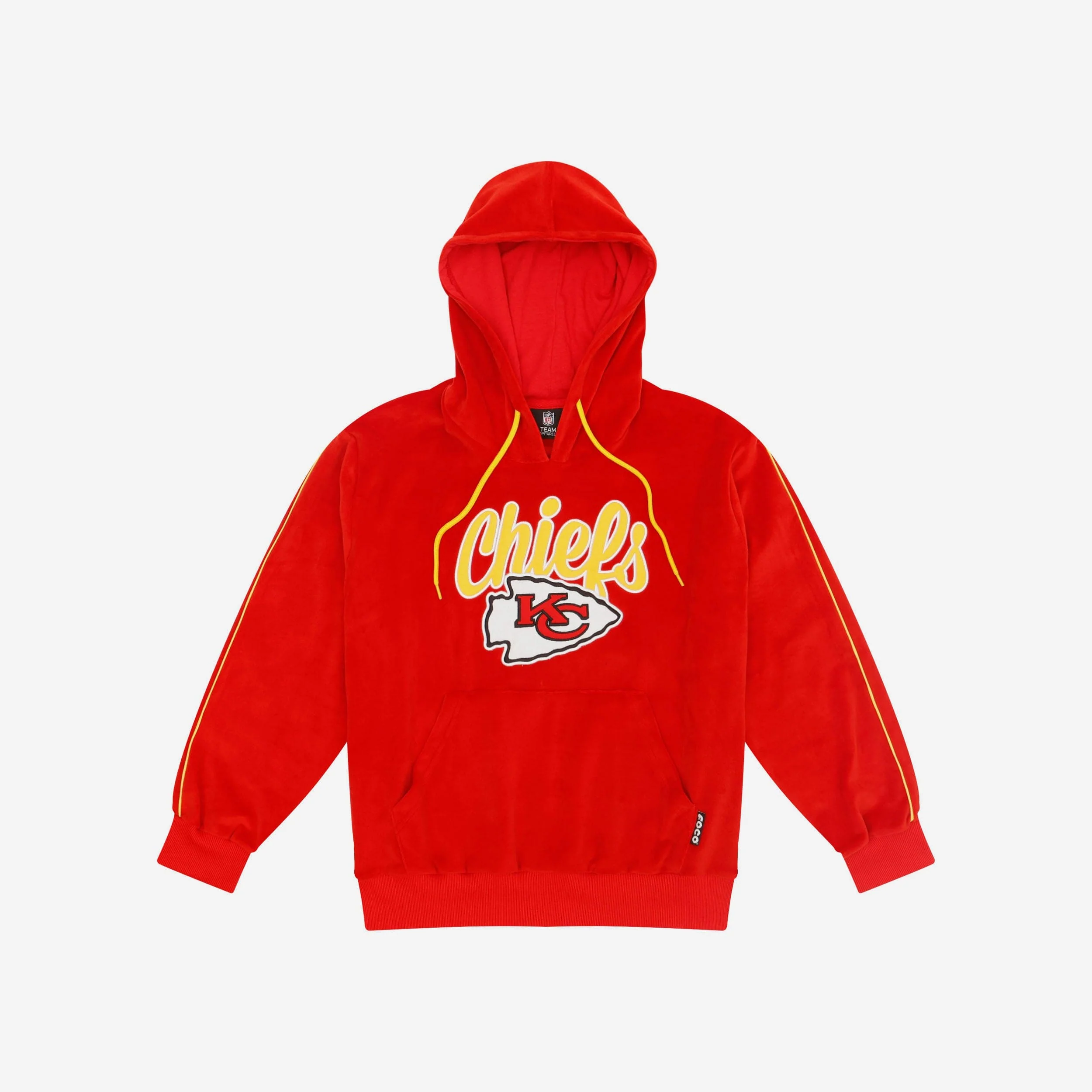Kansas City Chiefs Womens Velour Hooded Sweatshirt - Image 5