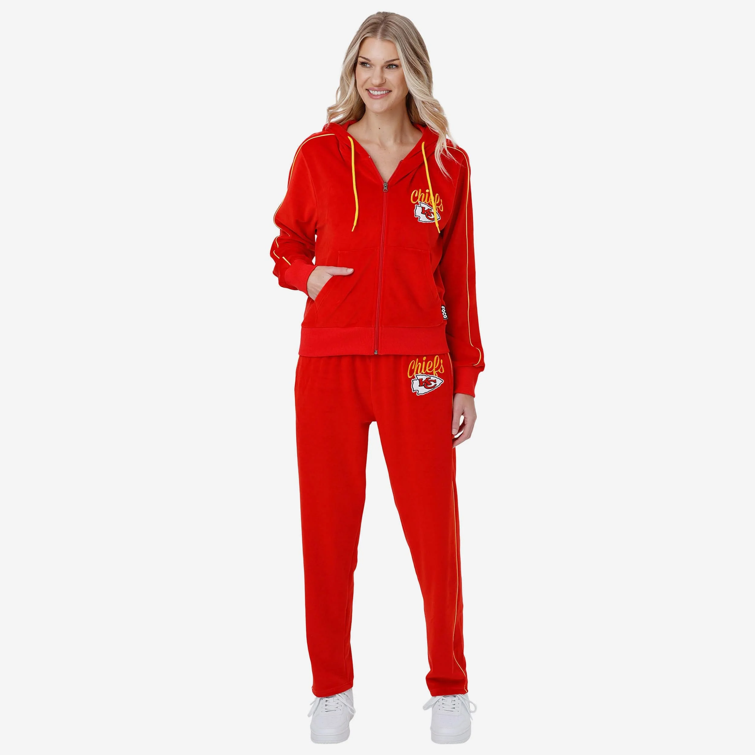 Kansas City Chiefs Womens Velour Pants - Image 5