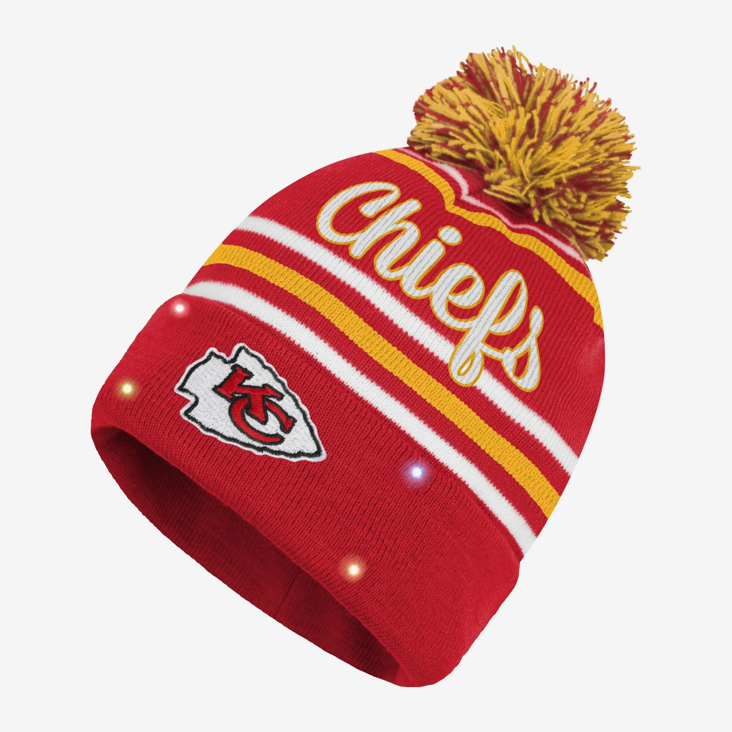 Kansas City Chiefs Womens Wordmark Script Light Up Beanie