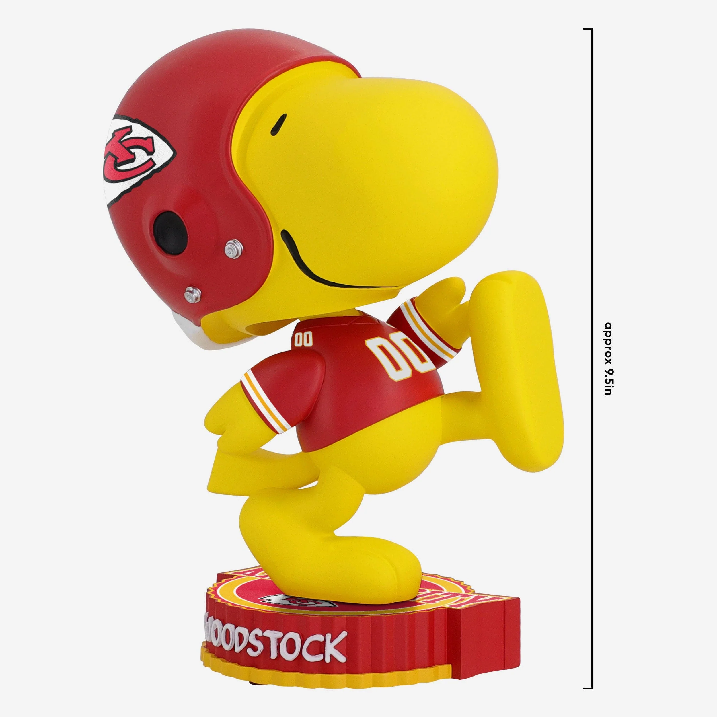 Kansas City Chiefs Woodstock Peanuts Bighead Bobblehead - Image 4