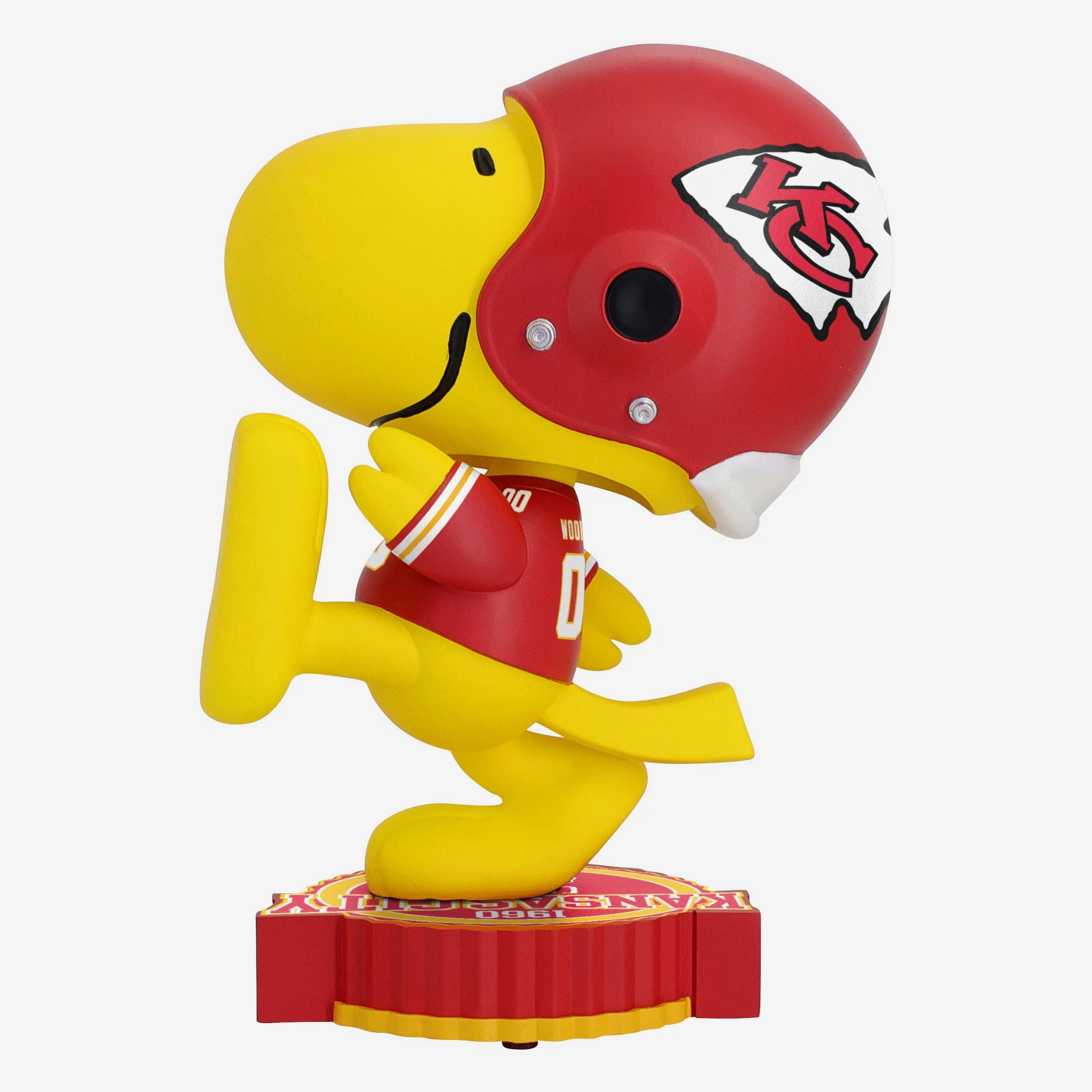 Kansas City Chiefs Woodstock Peanuts Bighead Bobblehead - Image 5