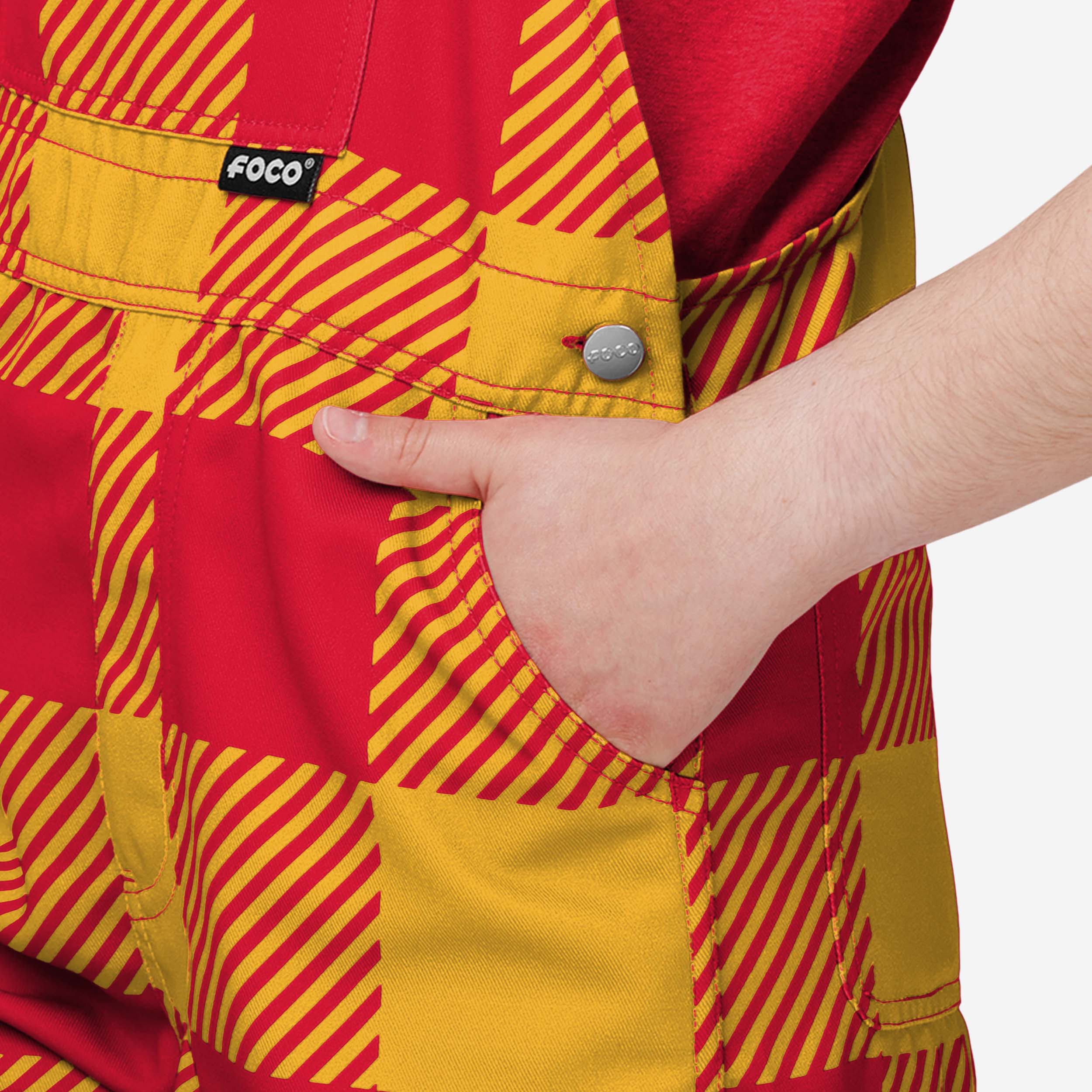 Kansas City Chiefs Youth Plaid Bib Overalls - Image 5