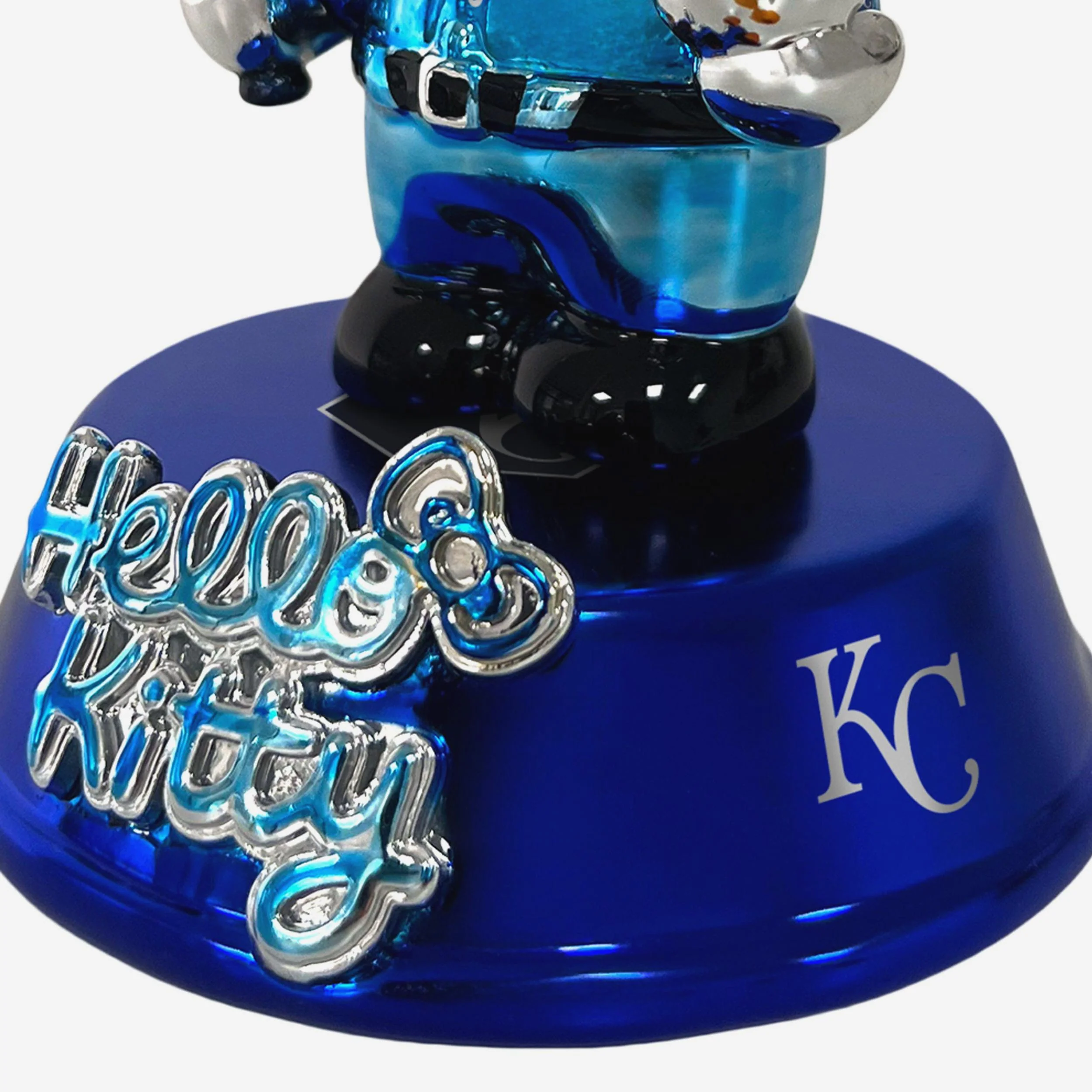 Kansas City Royals Hello Kitty® Electroplated Edition Mini Bobblehead - Image 3