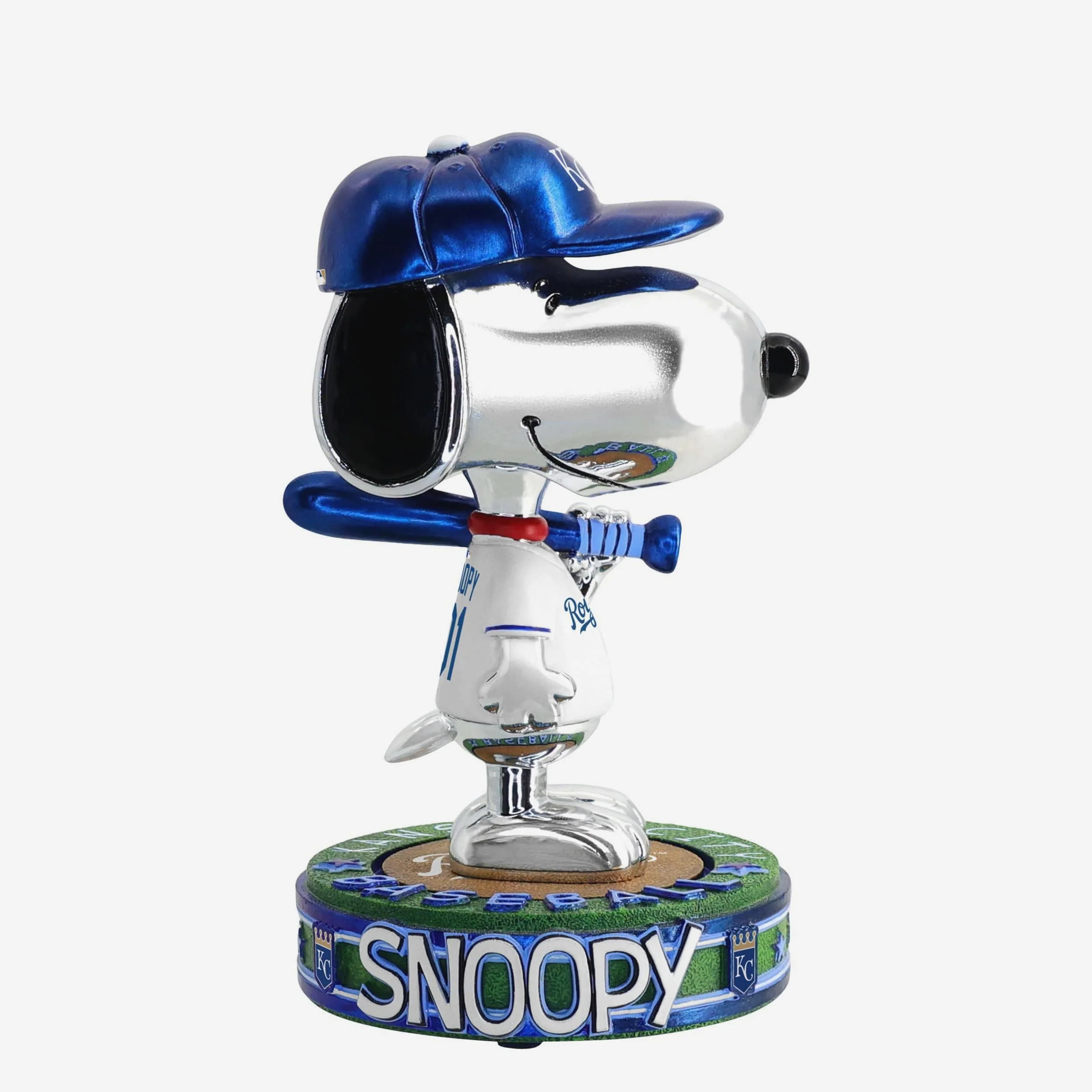 Kansas City Royals Snoopy Peanuts Electroplated Bighead Bobblehead