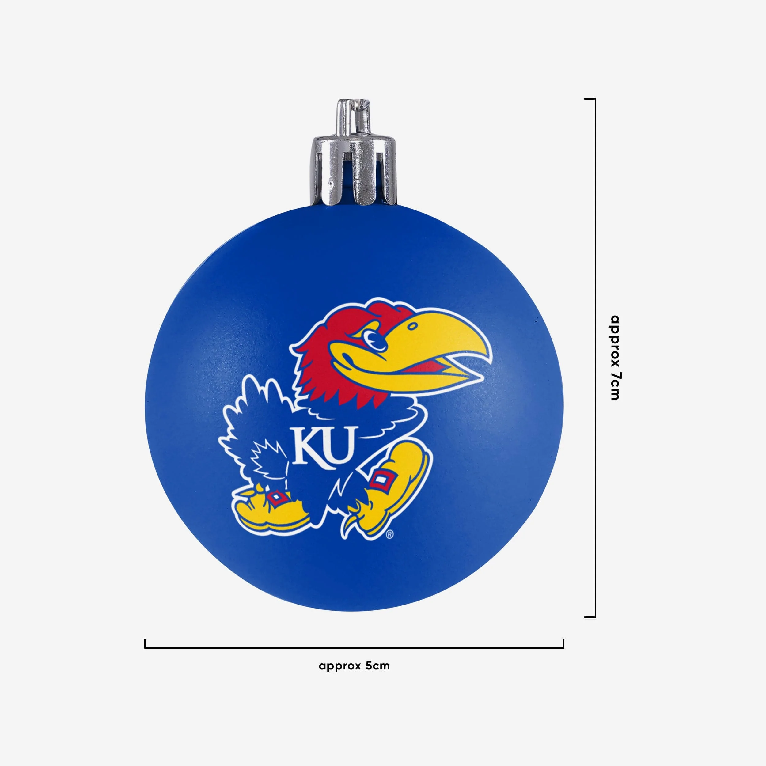 Kansas Jayhawks 12 Pack Plastic Ball Ornament Set - Image 3