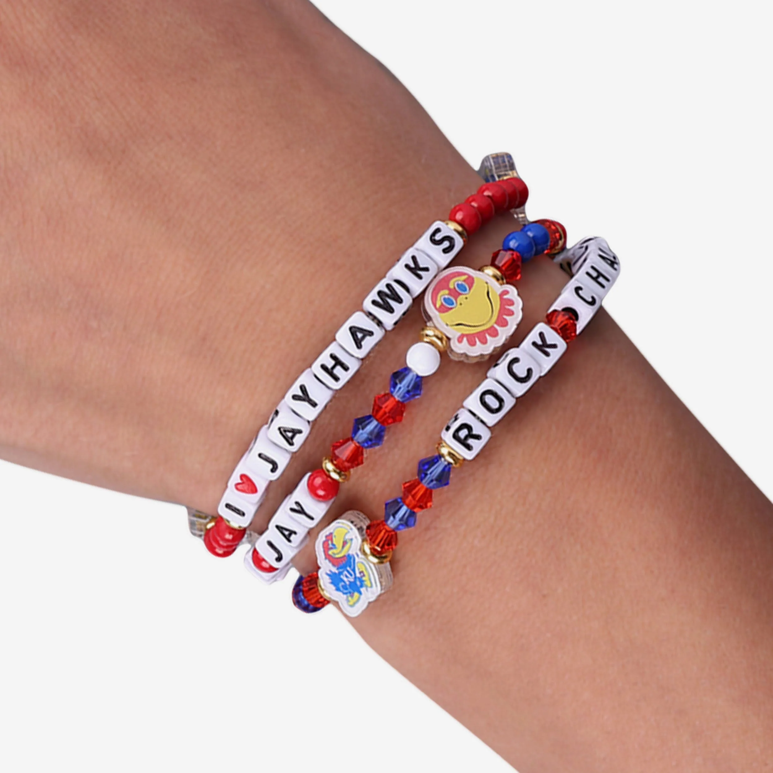 Kansas Jayhawks 3 Pack Friendship Bracelet - Image 4