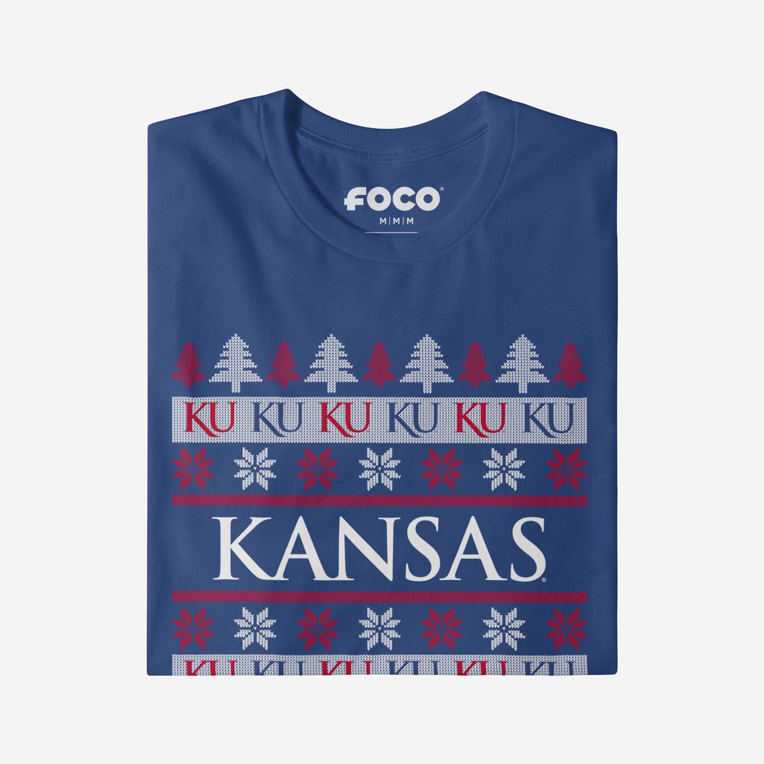 Kansas Jayhawks Holiday Sweater T-Shirt - Image 4