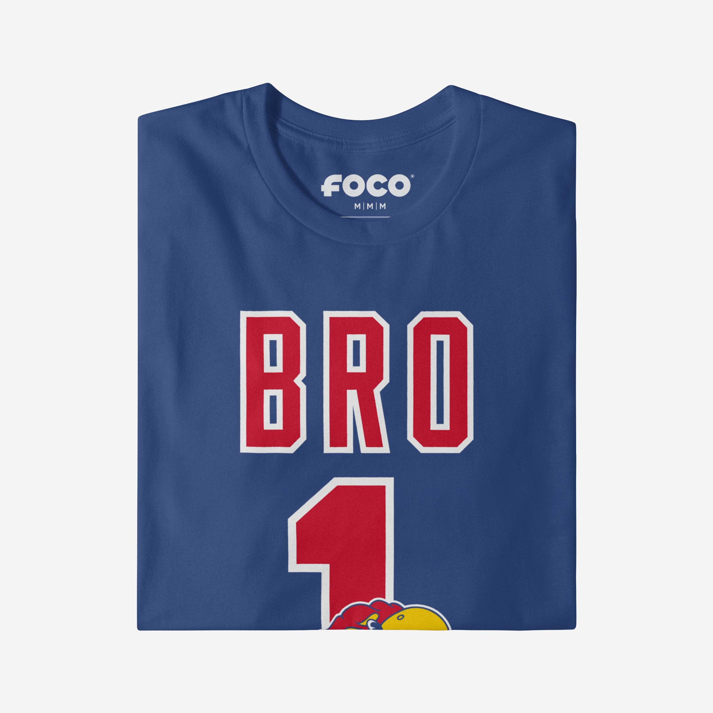 Kansas Jayhawks Number 1 Bro T-Shirt - Image 4