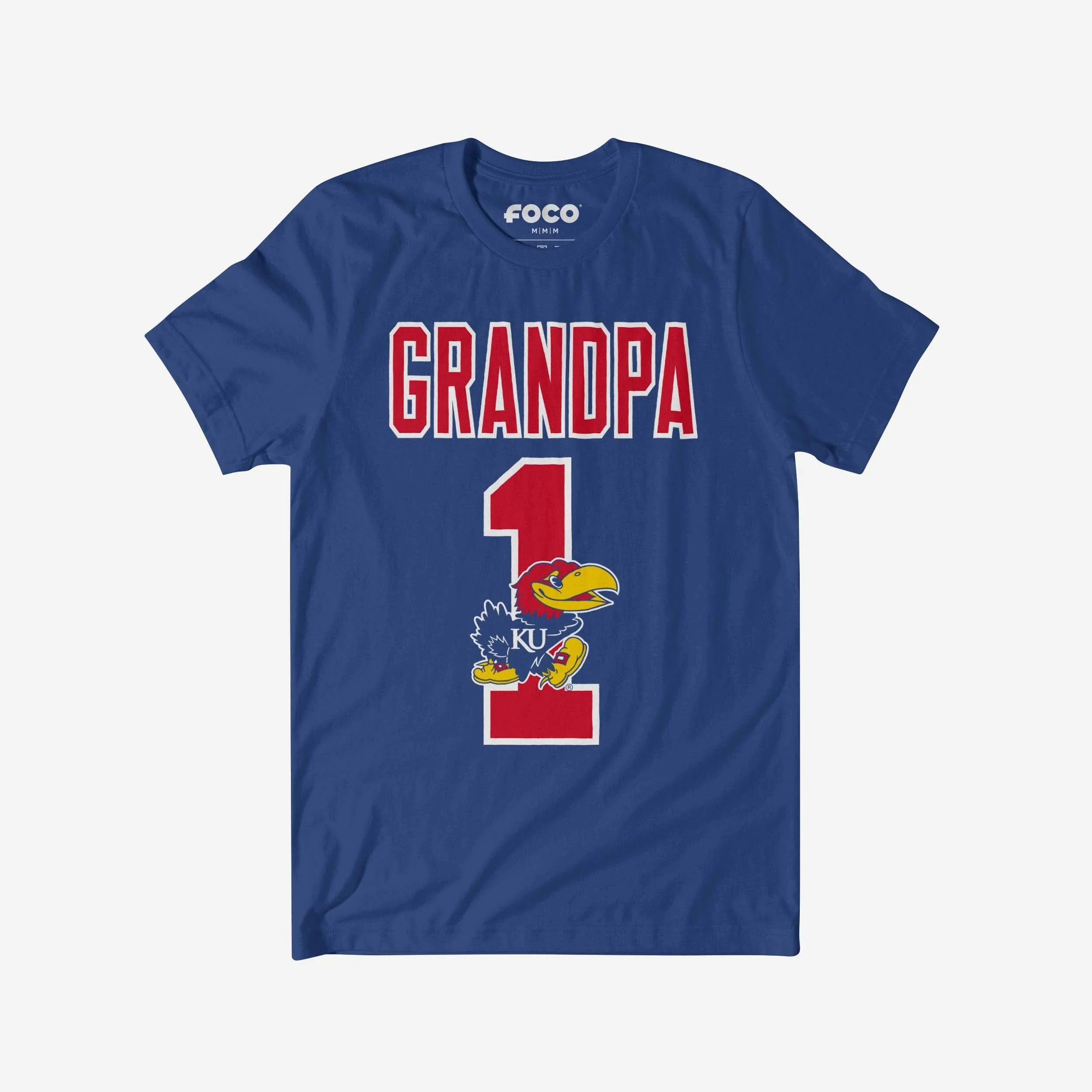Kansas Jayhawks Number 1 Grandpa T-Shirt