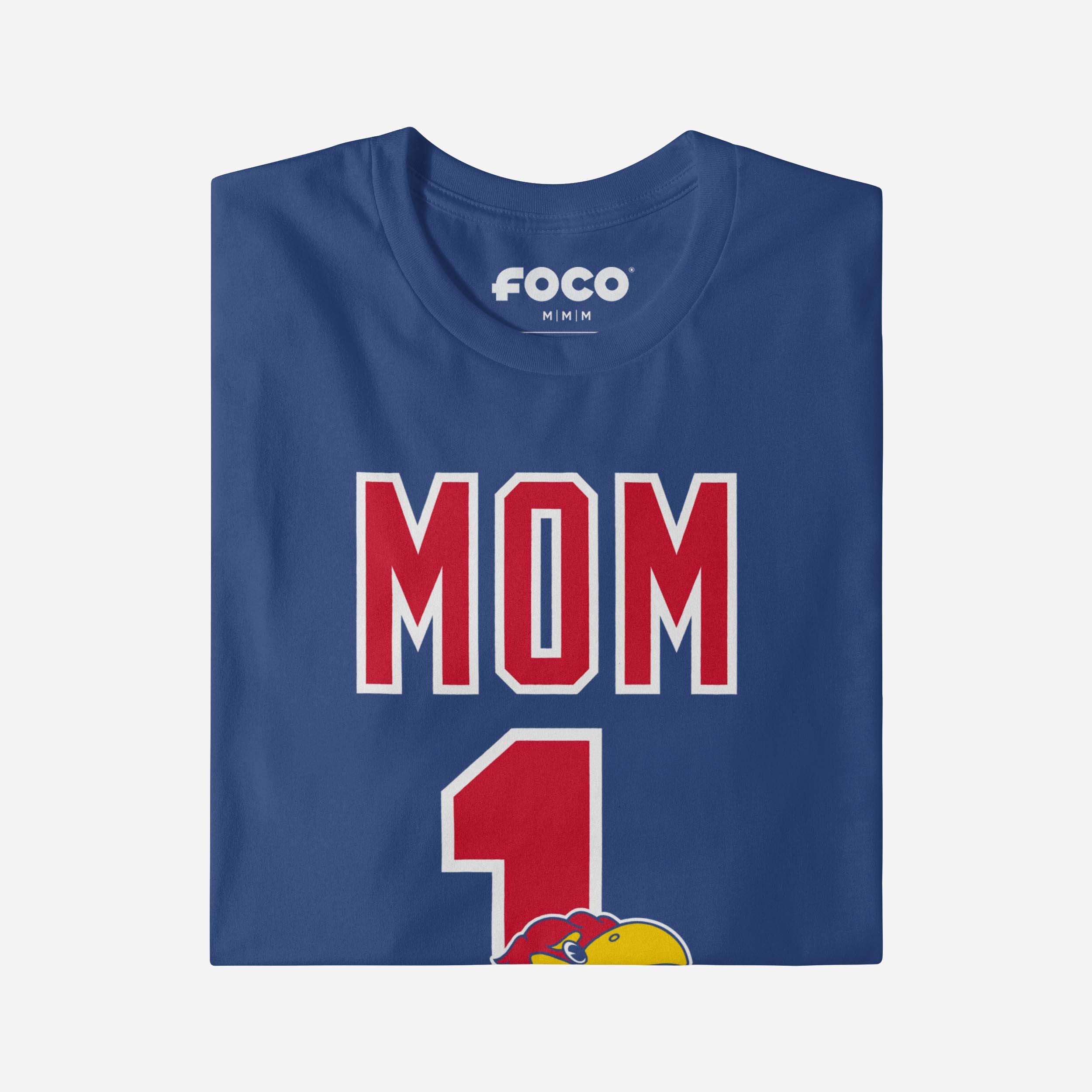 Kansas Jayhawks Number 1 Mom T-Shirt - Image 4
