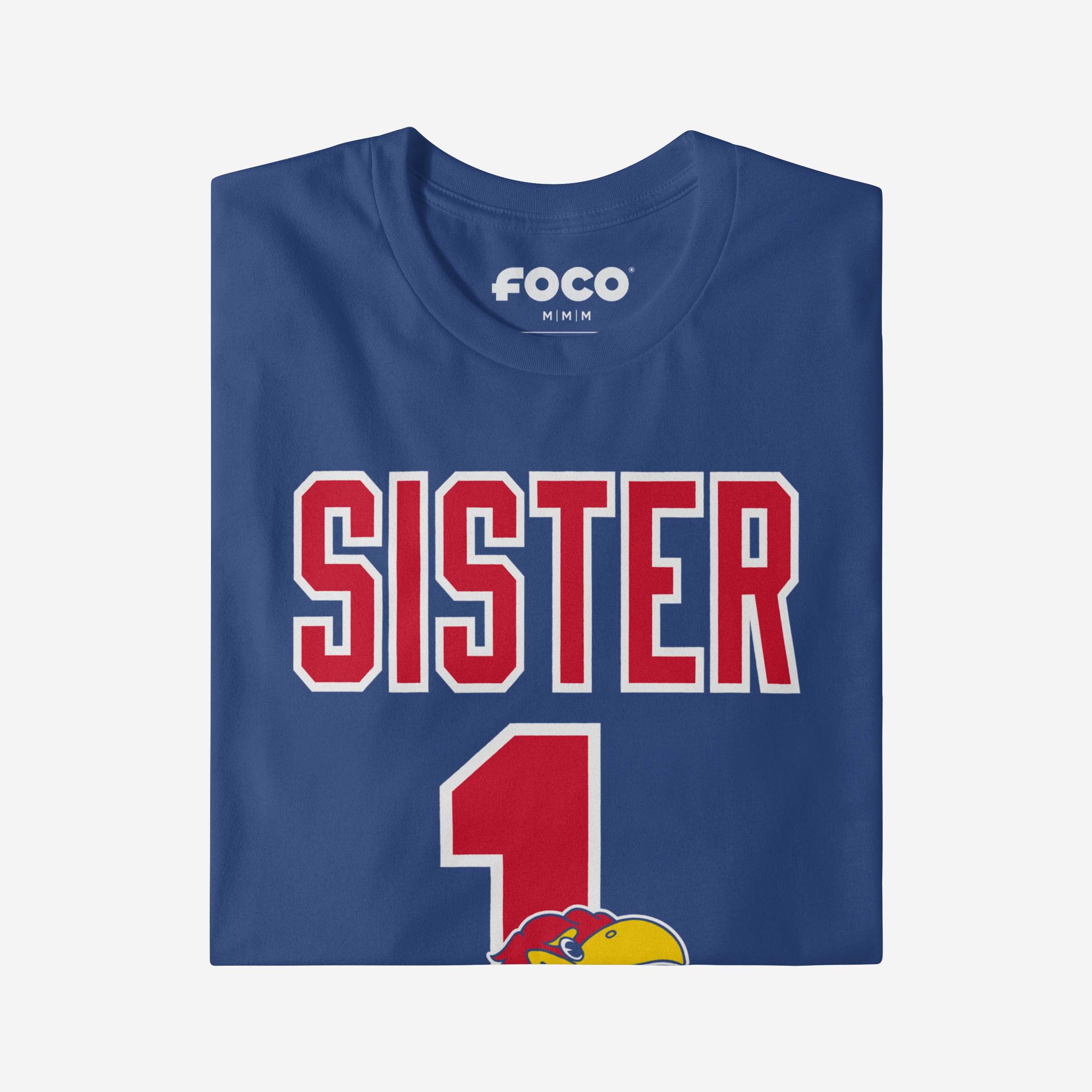 Kansas Jayhawks Number 1 Sister T-Shirt - Image 4