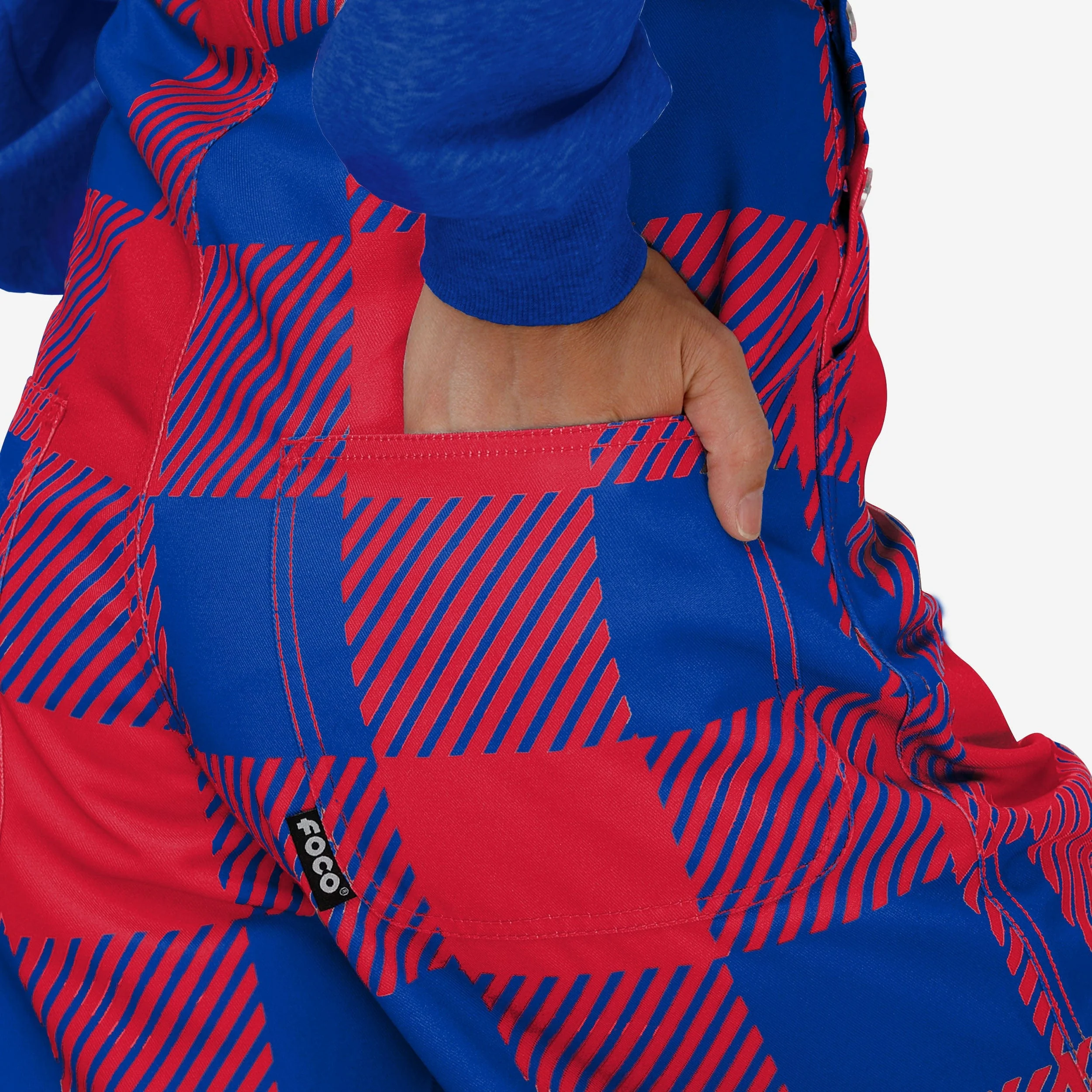 Kansas Jayhawks Womens Plaid Bib Overalls - Image 6