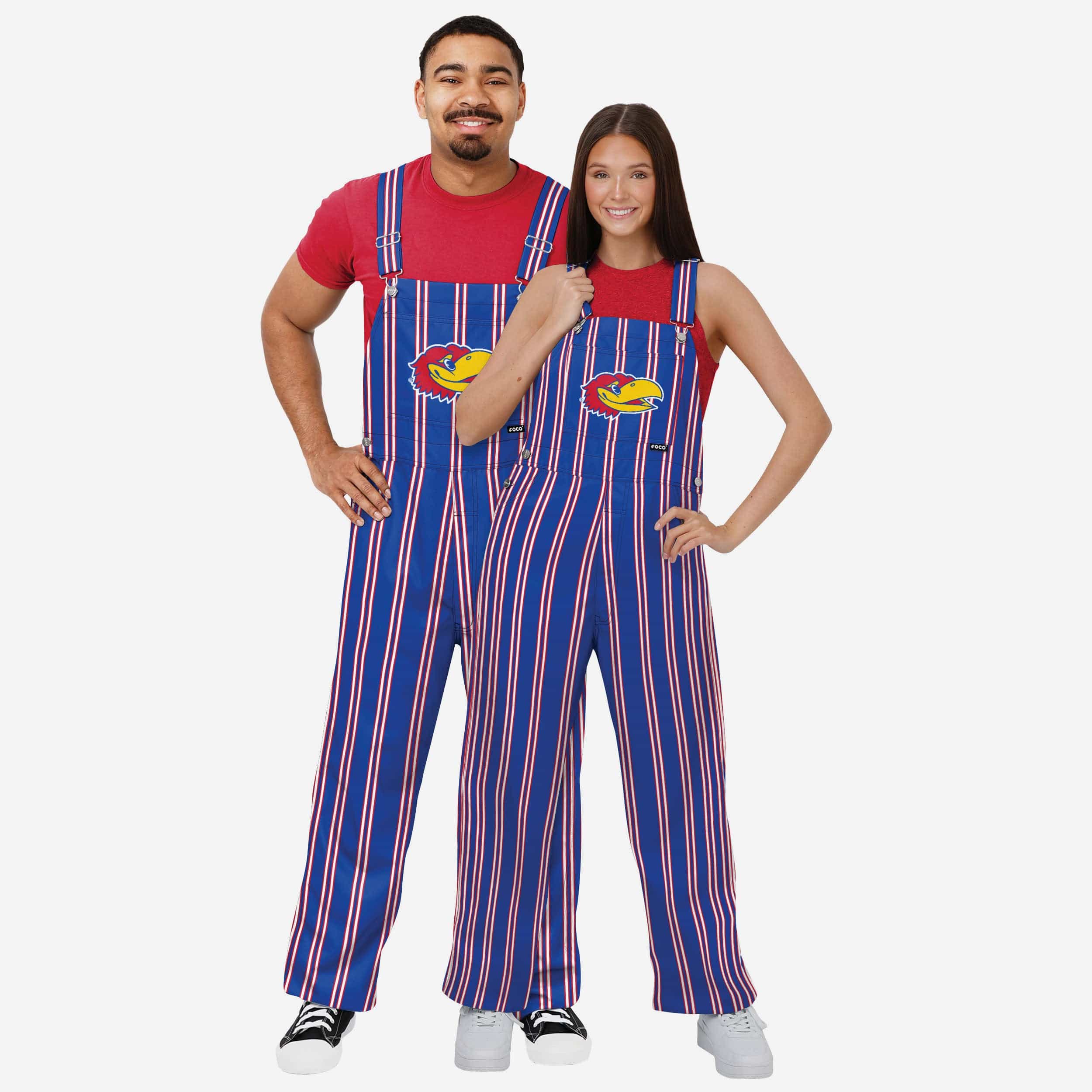 Kansas Jayhawks Womens Sideline Spirit Bib Overalls - Image 3