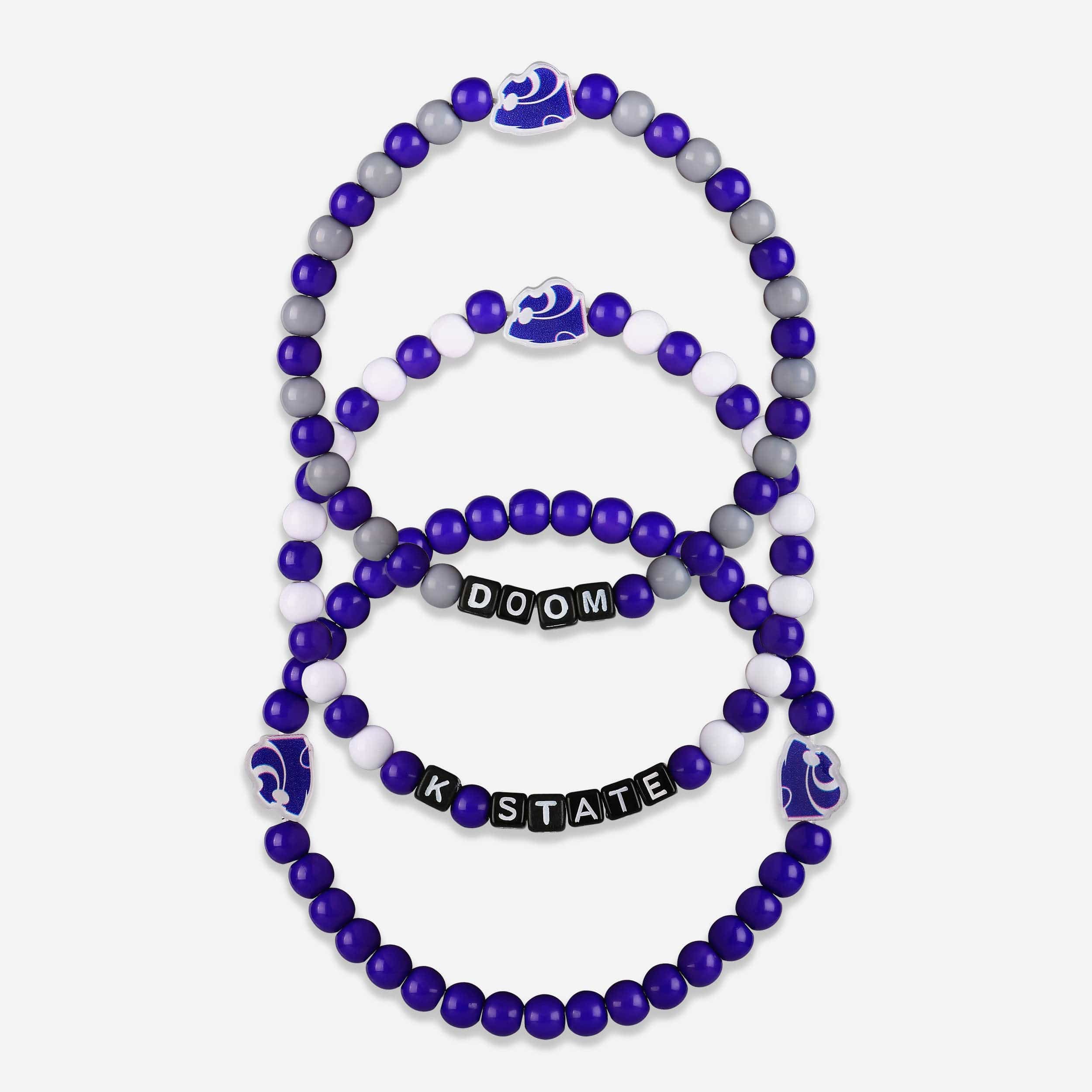 Kansas State Wildcats 3 Pack Beaded Friendship Bracelet