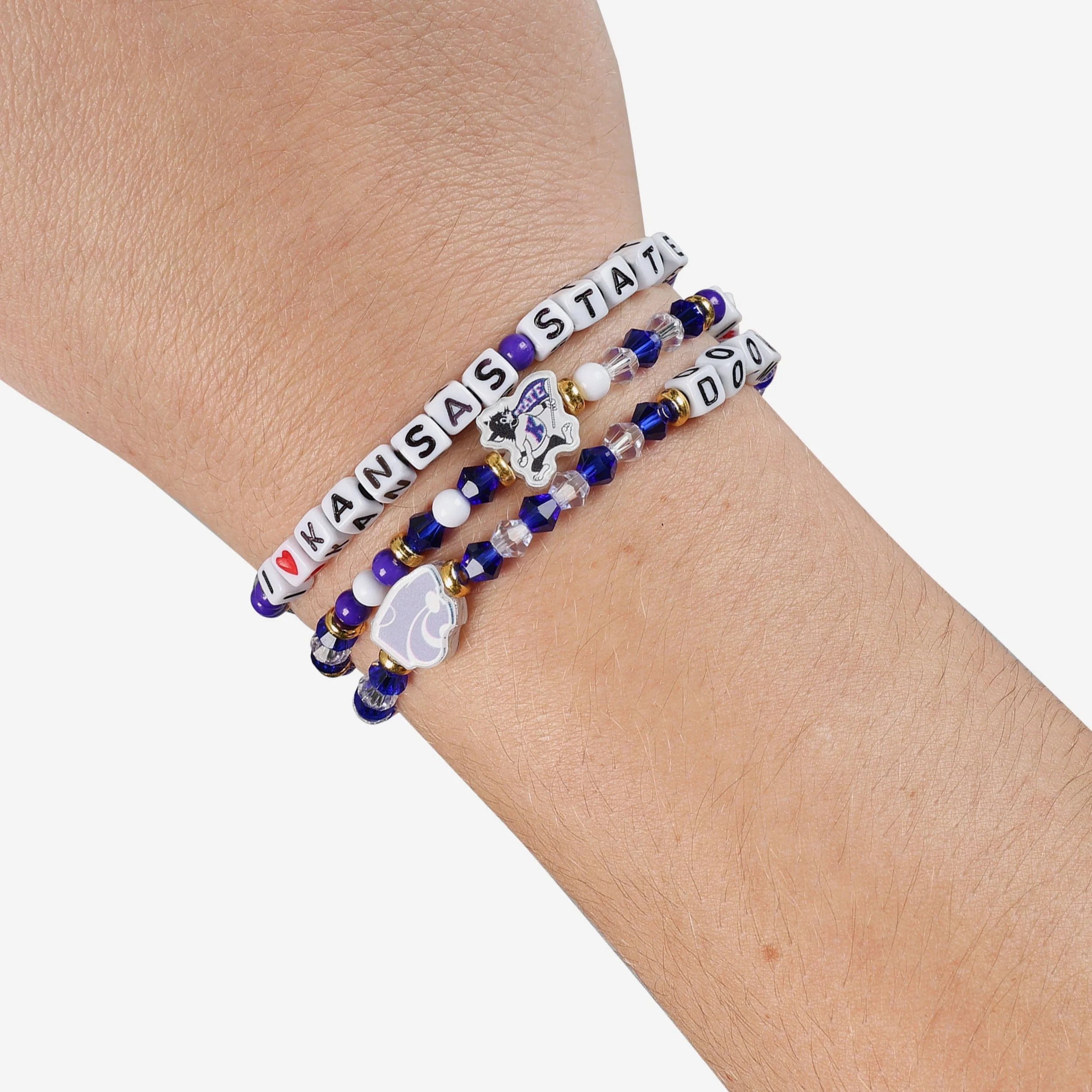 Kansas State Wildcats 3 Pack Friendship Bracelet - Image 4