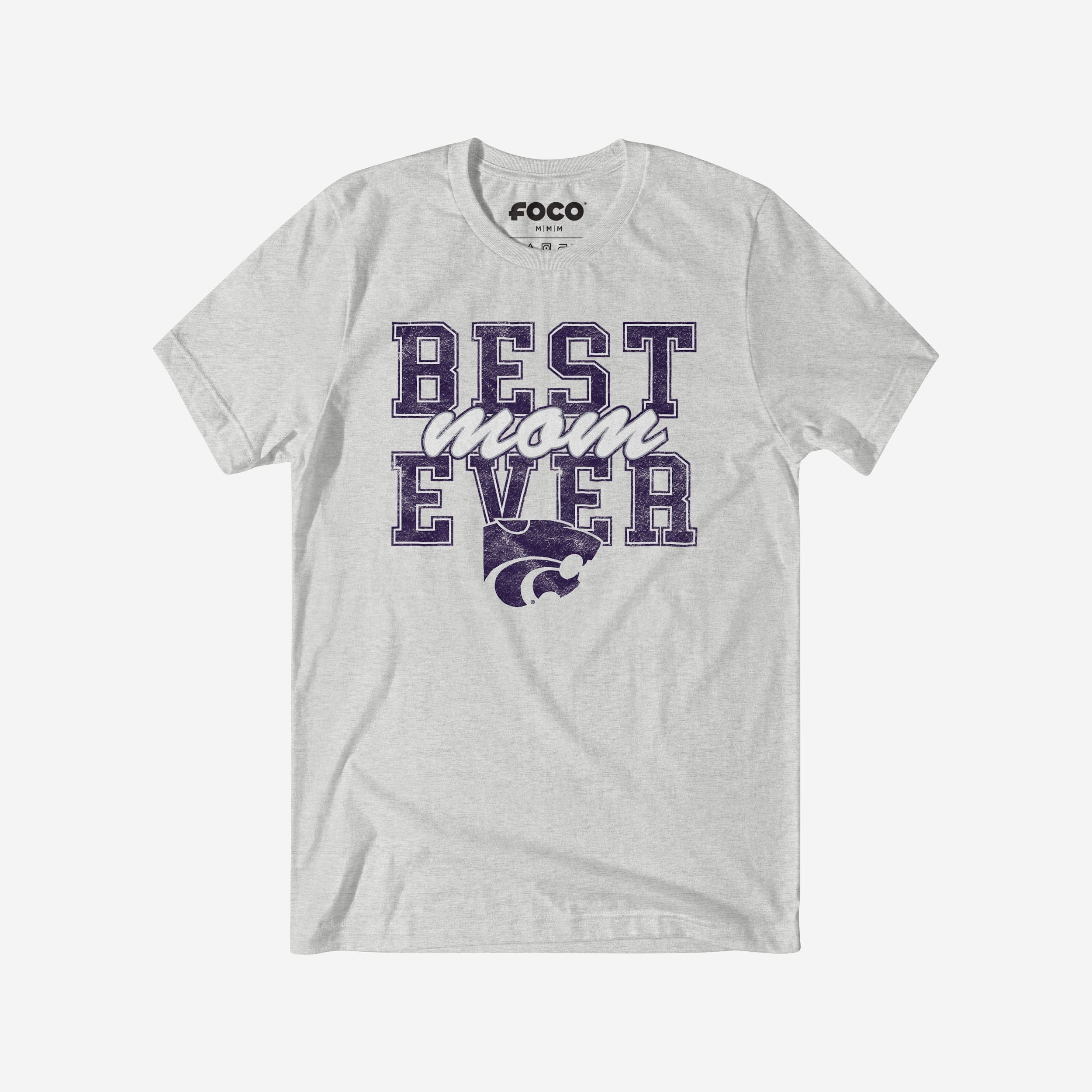 Kansas State Wildcats Best Mom Ever Stacked T-Shirt