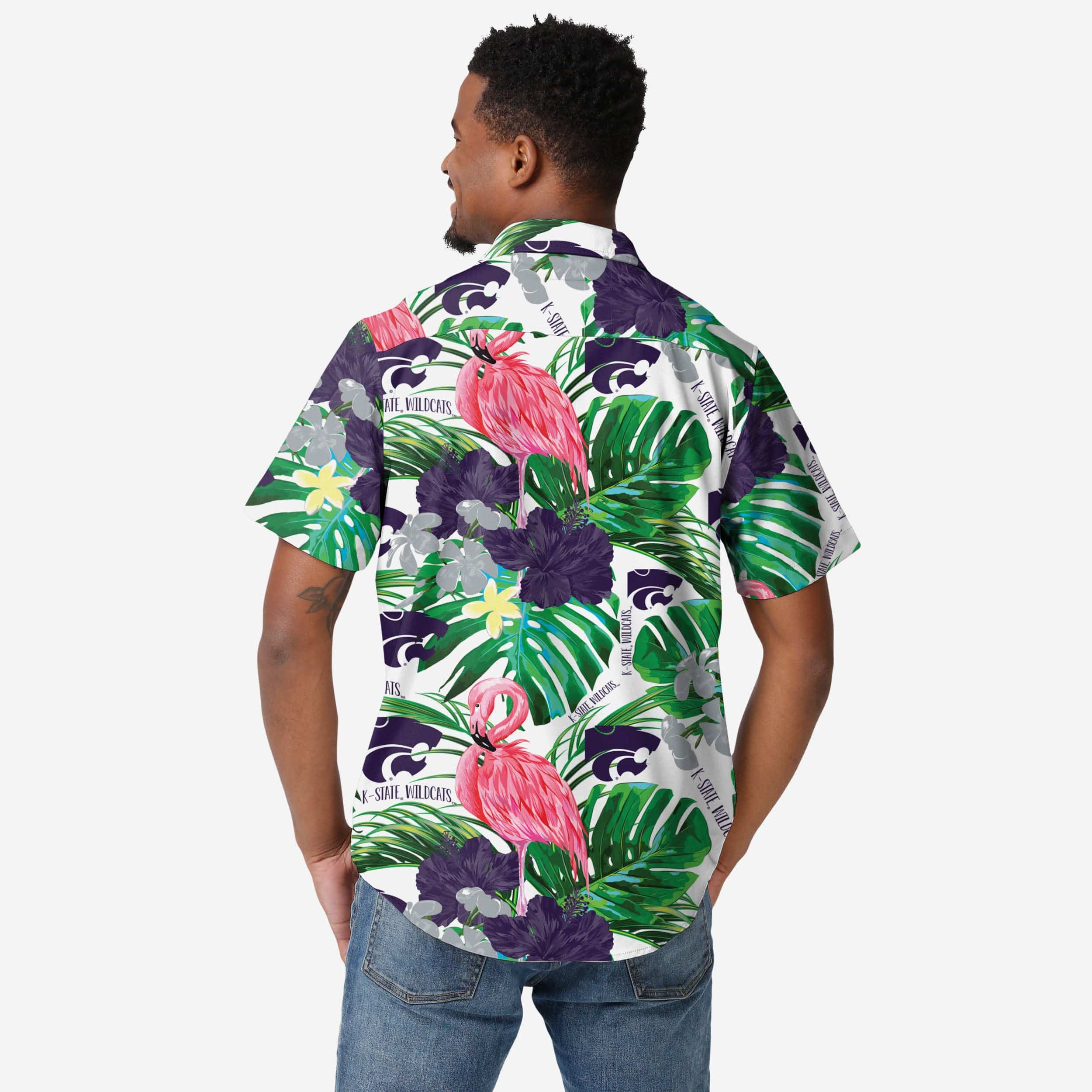 Kansas State Wildcats Flamingo Button Up Shirt - Image 2
