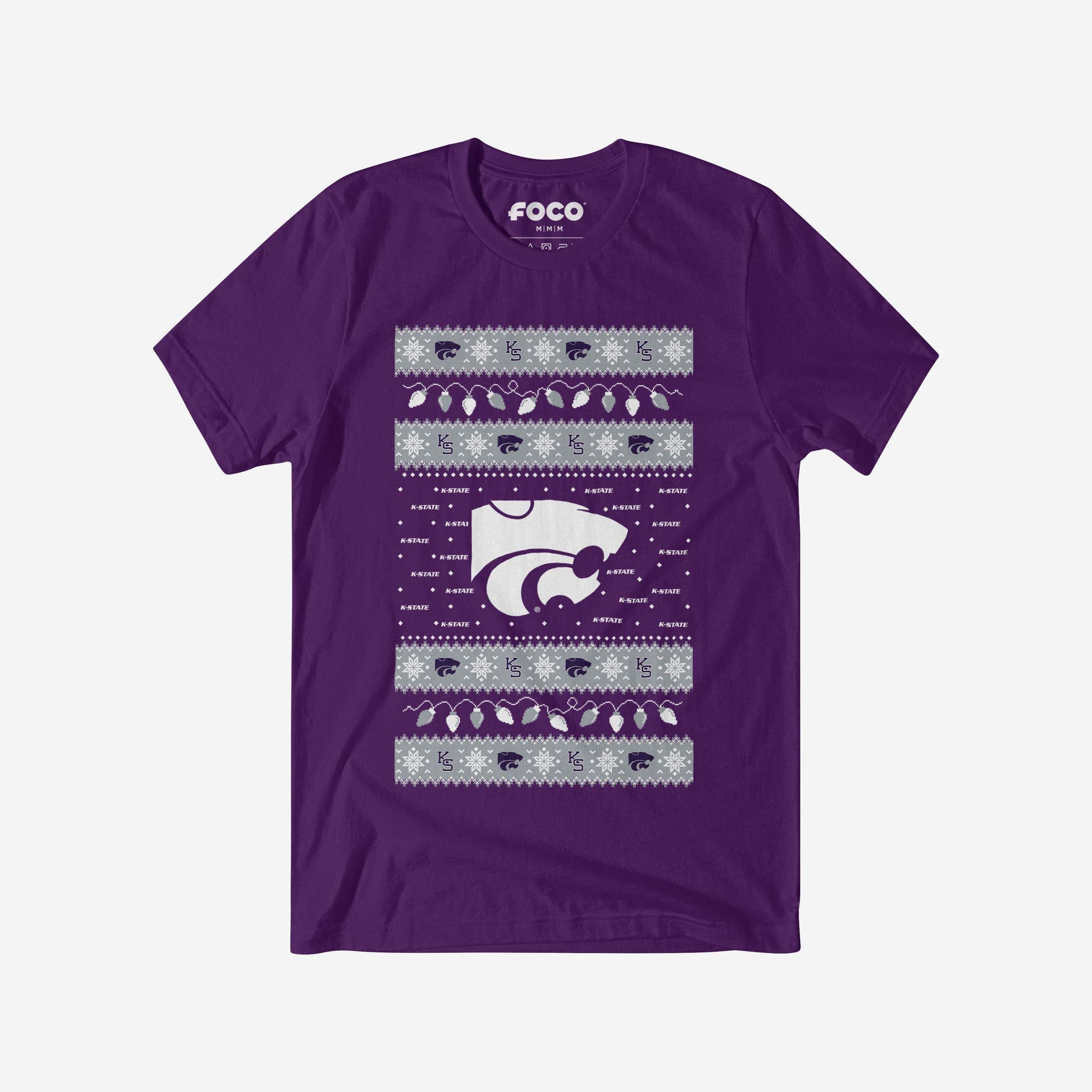 Kansas State Wildcats Holiday Lights Sweater T-Shirt