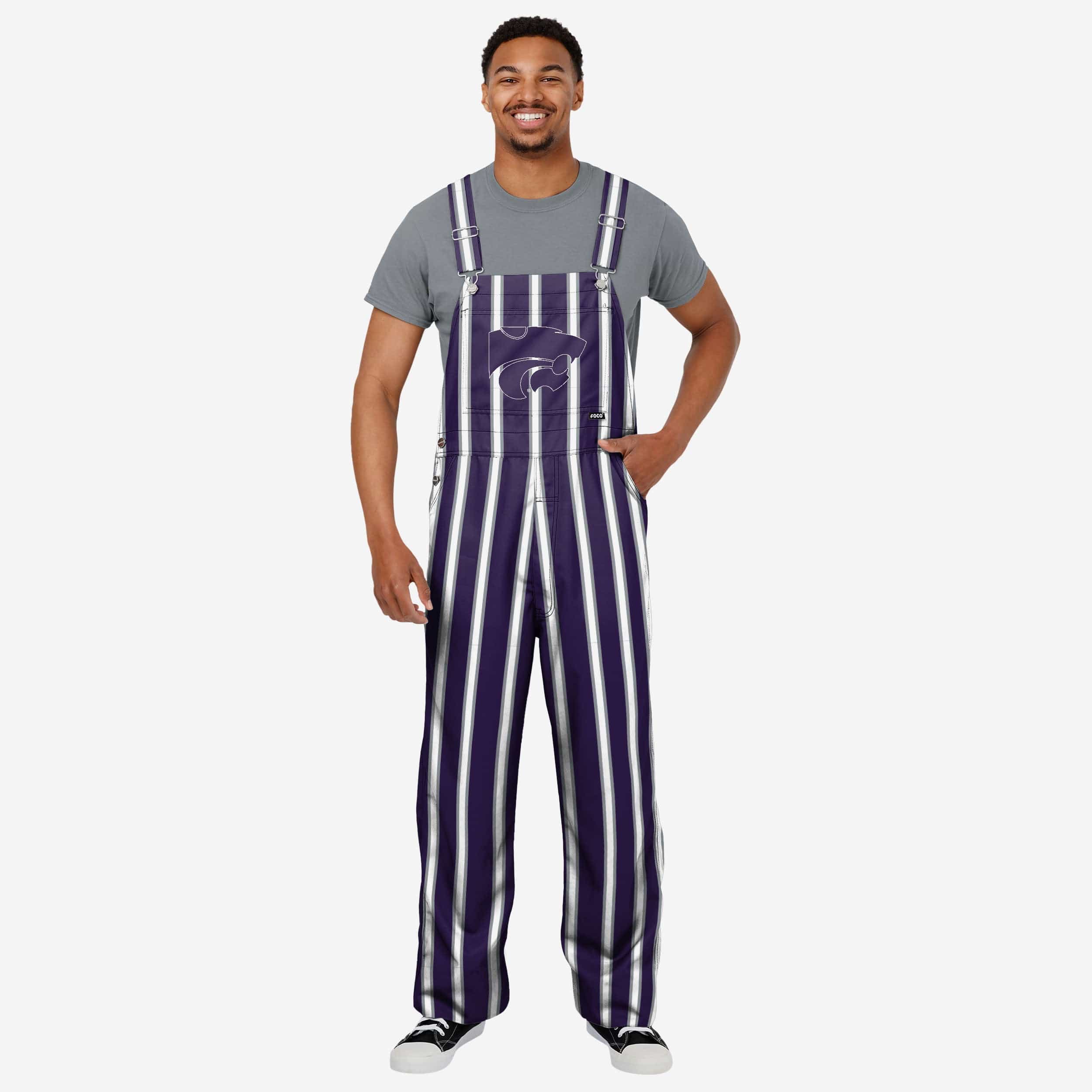 Kansas State Wildcats Mens Sideline Spirit Bib Overalls