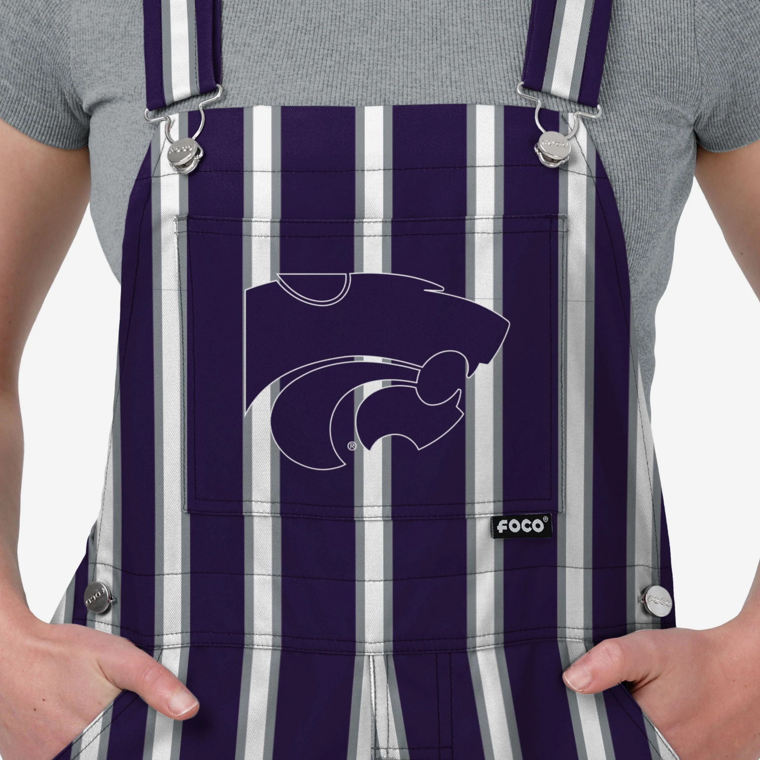 Kansas State Wildcats Womens Sideline Spirit Bib Overalls - Image 4
