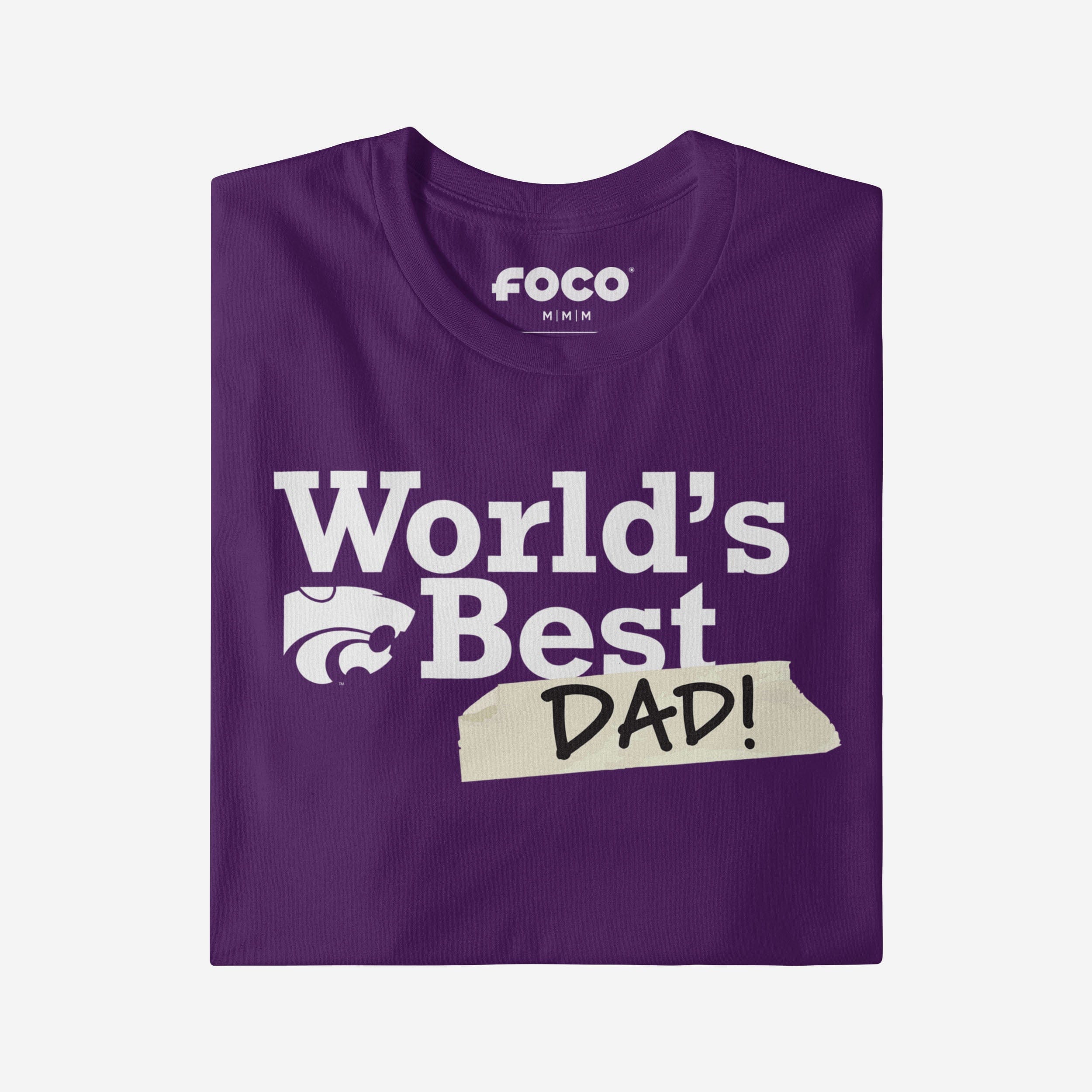Kansas State Wildcats World's Best Dad T-Shirt - Image 3