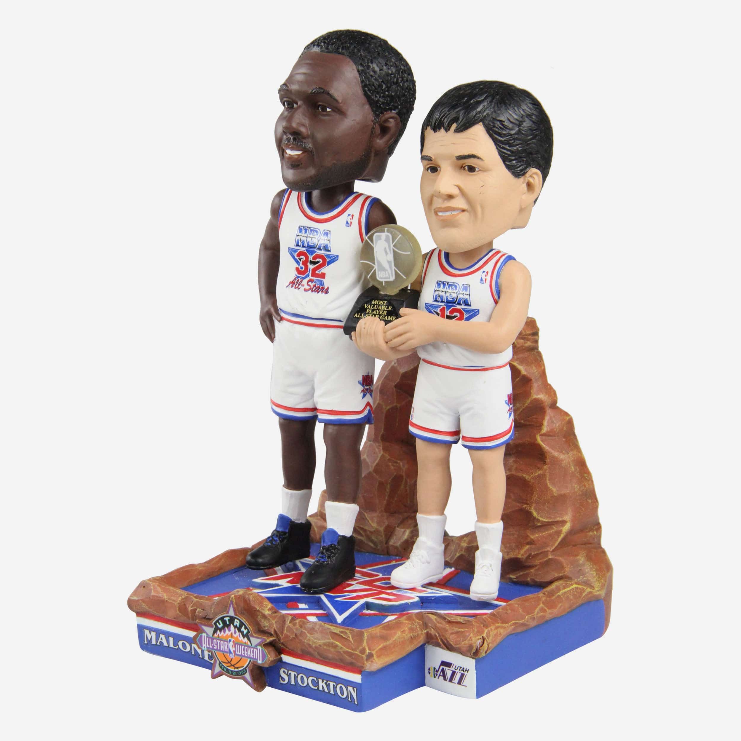Karl Malone & John Stockton Utah Jazz 1993 NBA All-Star Game Co-MVP Dual Bobblehead - Image 5