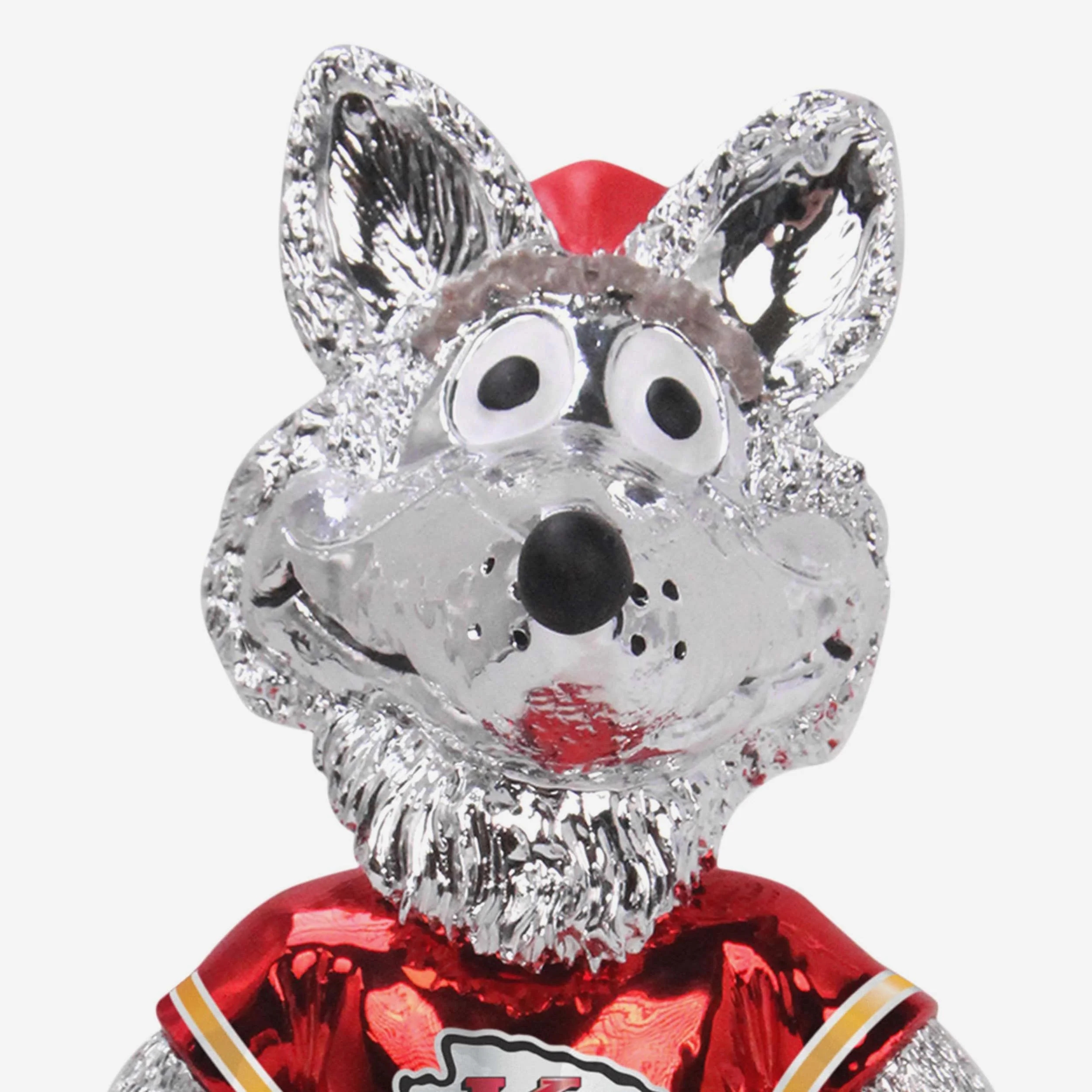 KC Wolf Kansas City Chiefs Electroplated Mascot Bobblehead - Image 2