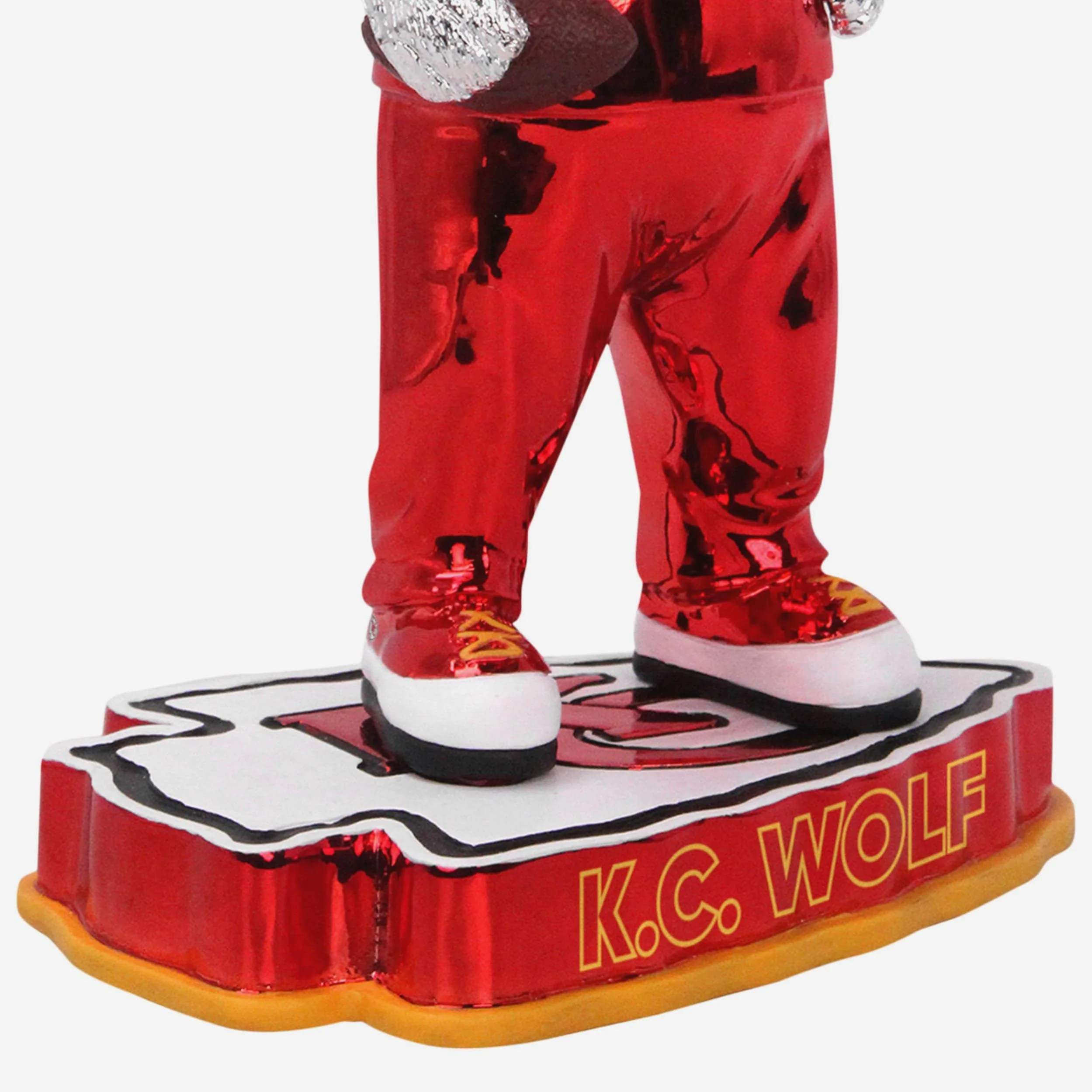 KC Wolf Kansas City Chiefs Electroplated Mascot Bobblehead - Image 3