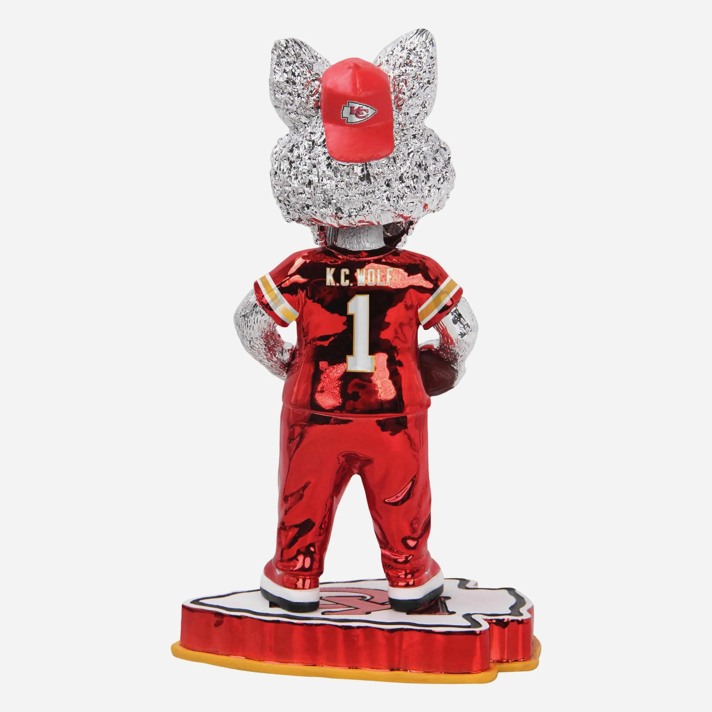 KC Wolf Kansas City Chiefs Electroplated Mascot Bobblehead - Image 5