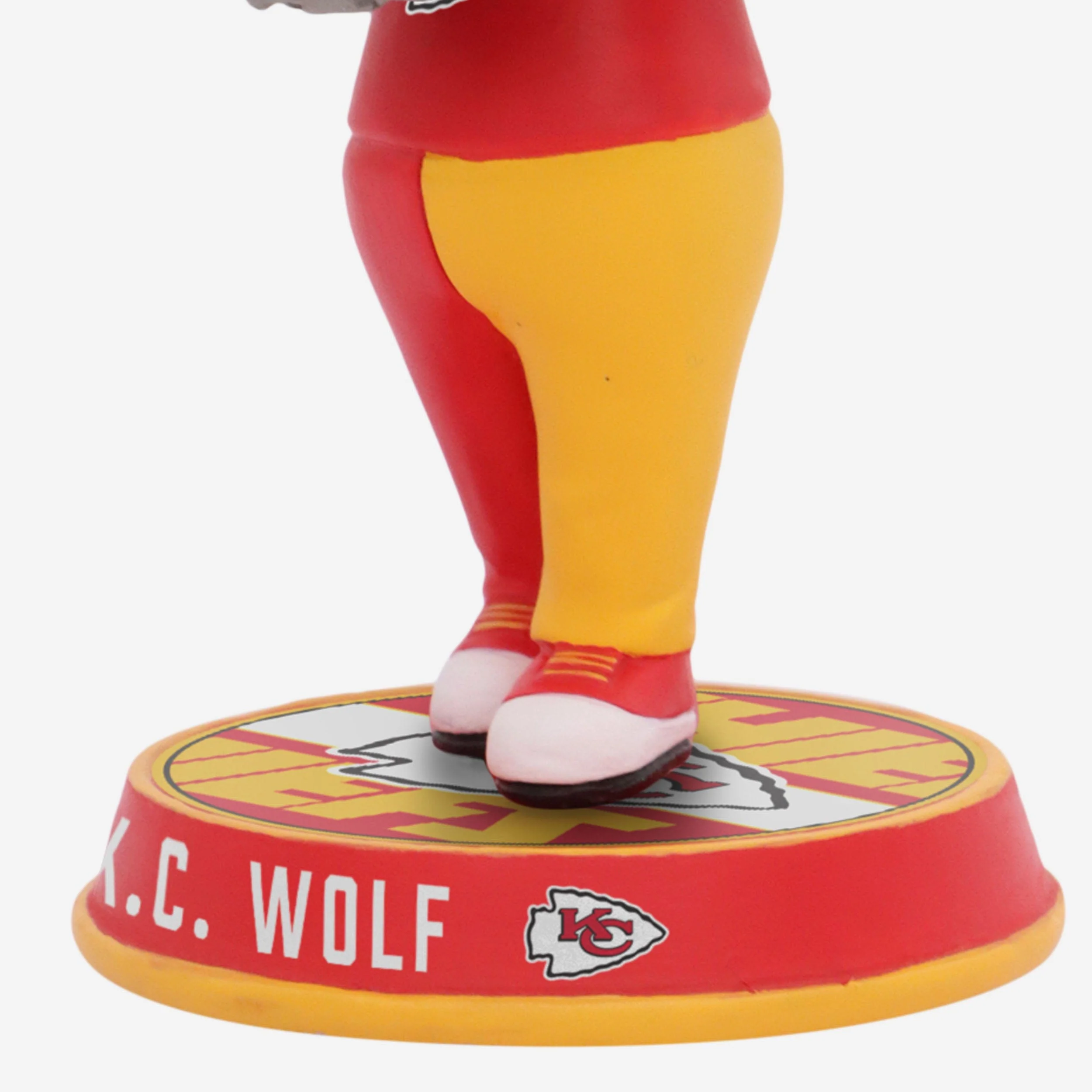 KC Wolf Kansas City Chiefs Mascot Field Stripe Mini Bighead Bobblehead - Image 3