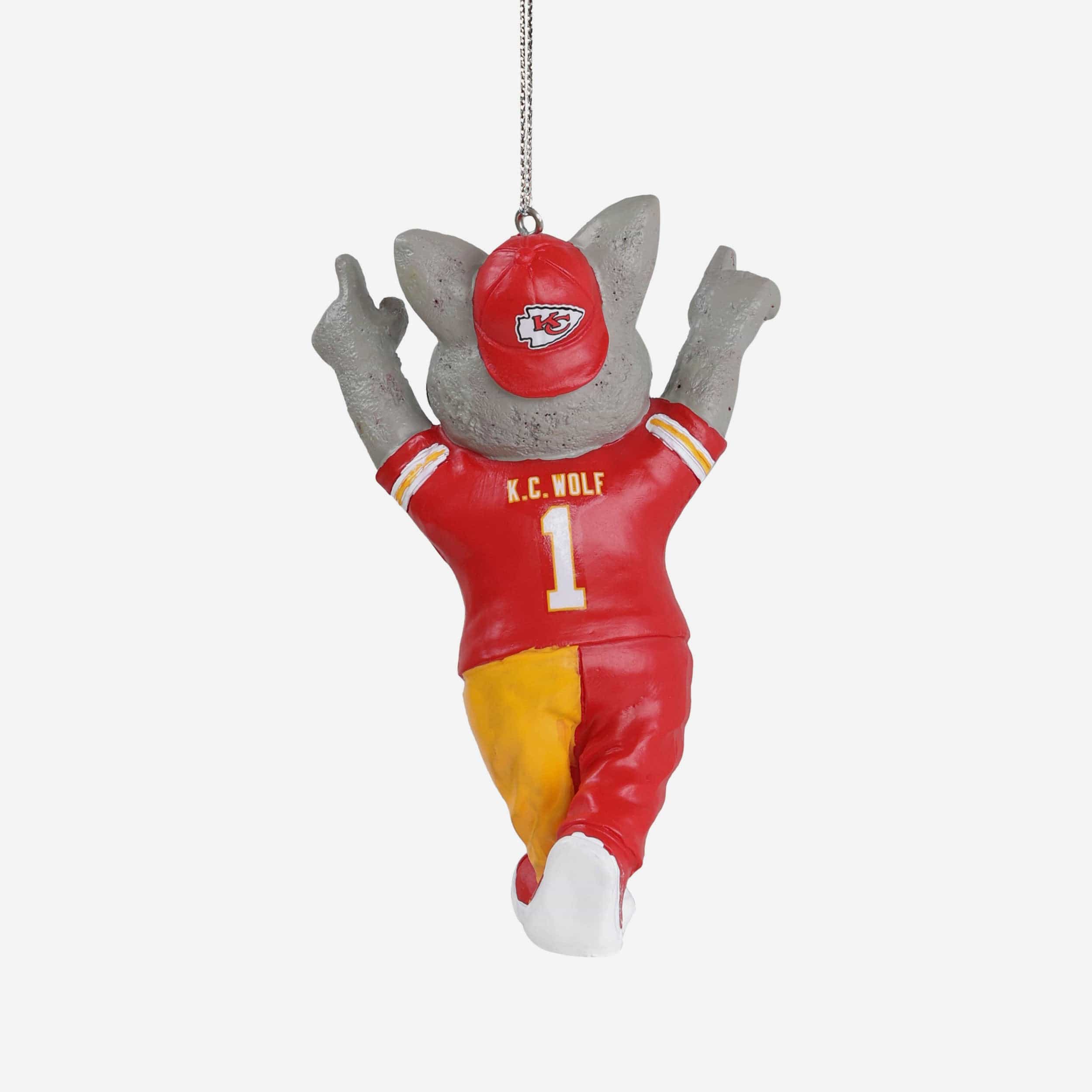 KC Wolf Kansas City Chiefs Mascot Ornament - Image 3