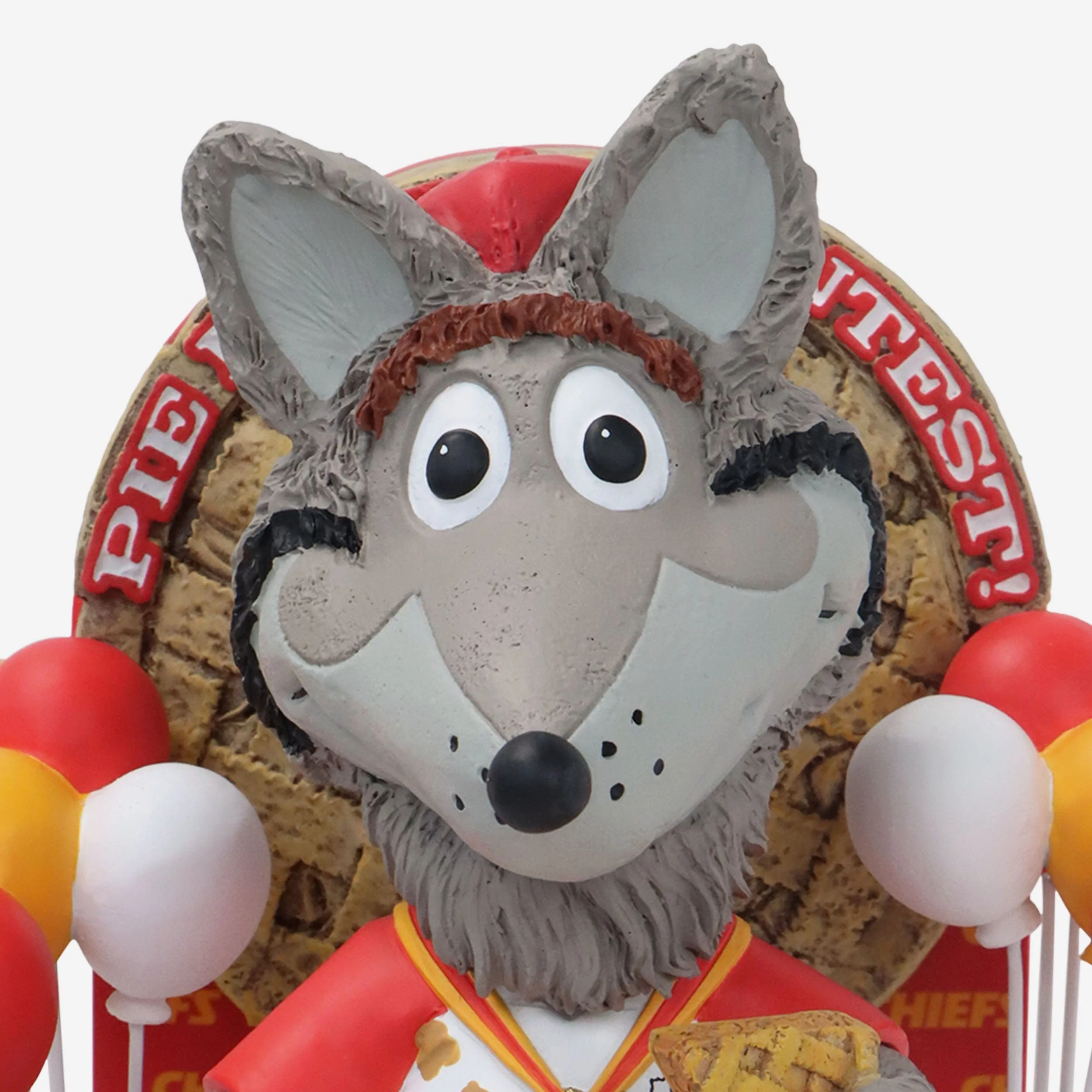 KC Wolf Kansas City Chiefs Pie Eating Contest Mascot Bobblehead - Image 2